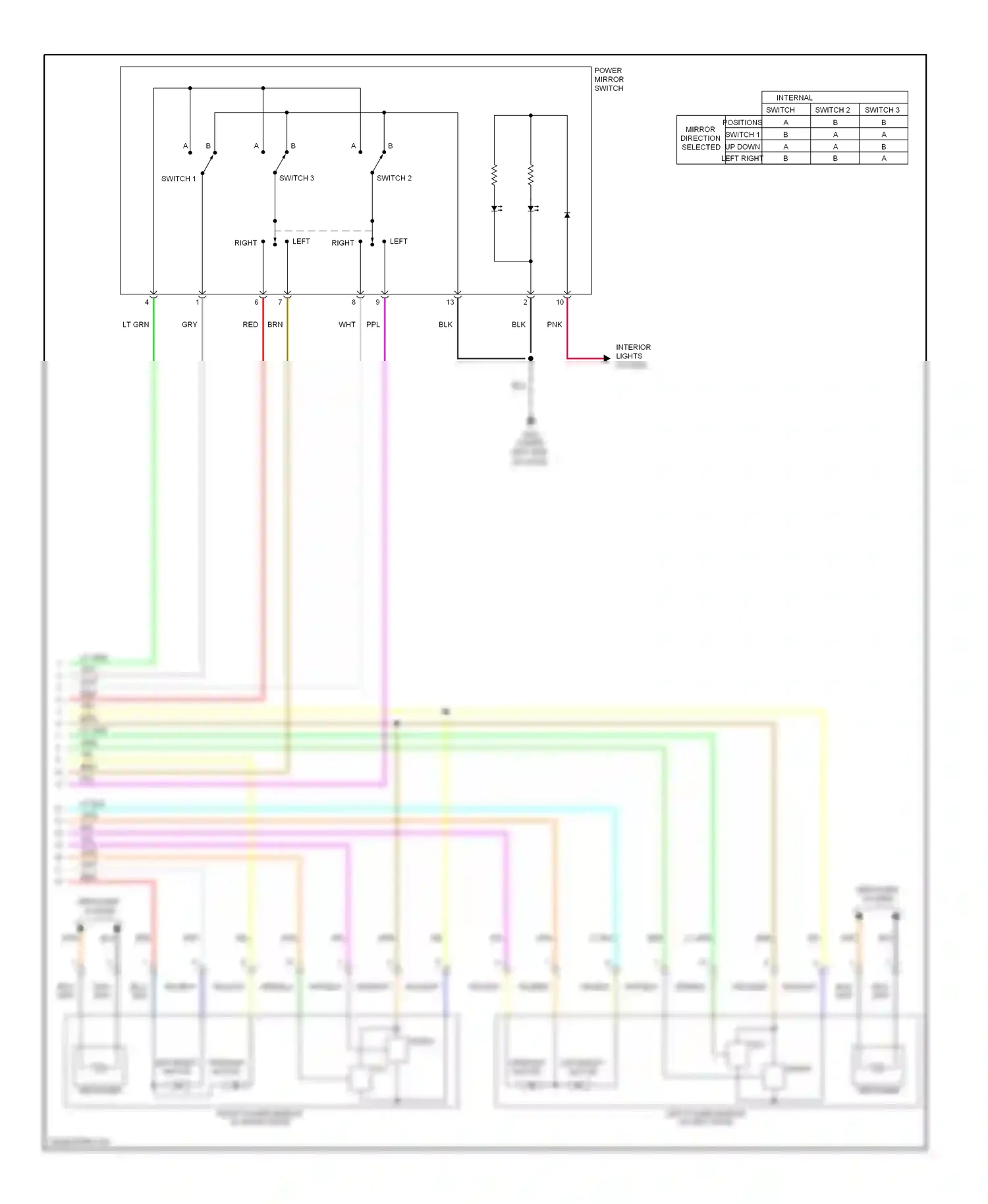 Wiring diagram switch 3 for Honda Crosstour I (2009-2012) (1 of 2)