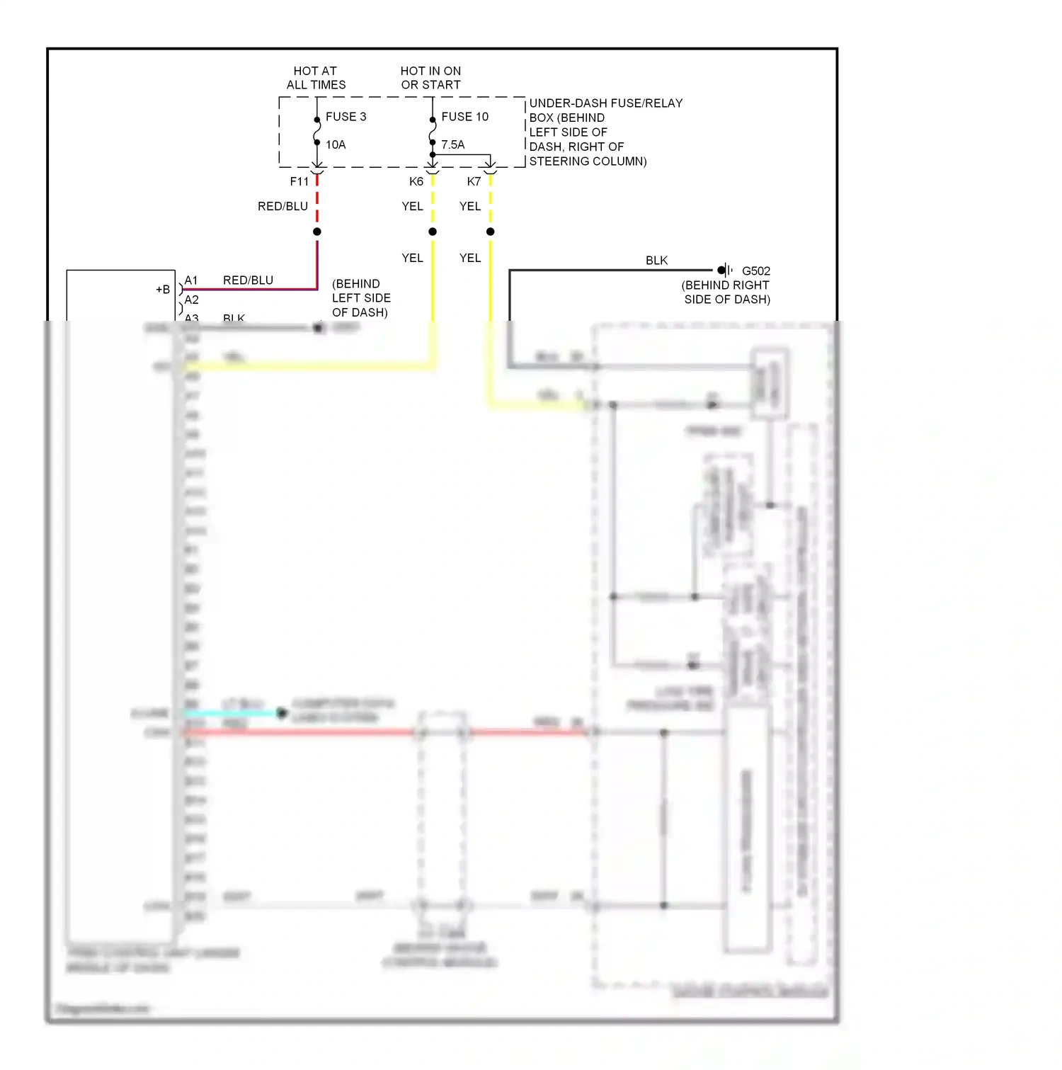 Honda Element I (2004-2009) (behind gauge control module) wiring diagram  (4 of 4)