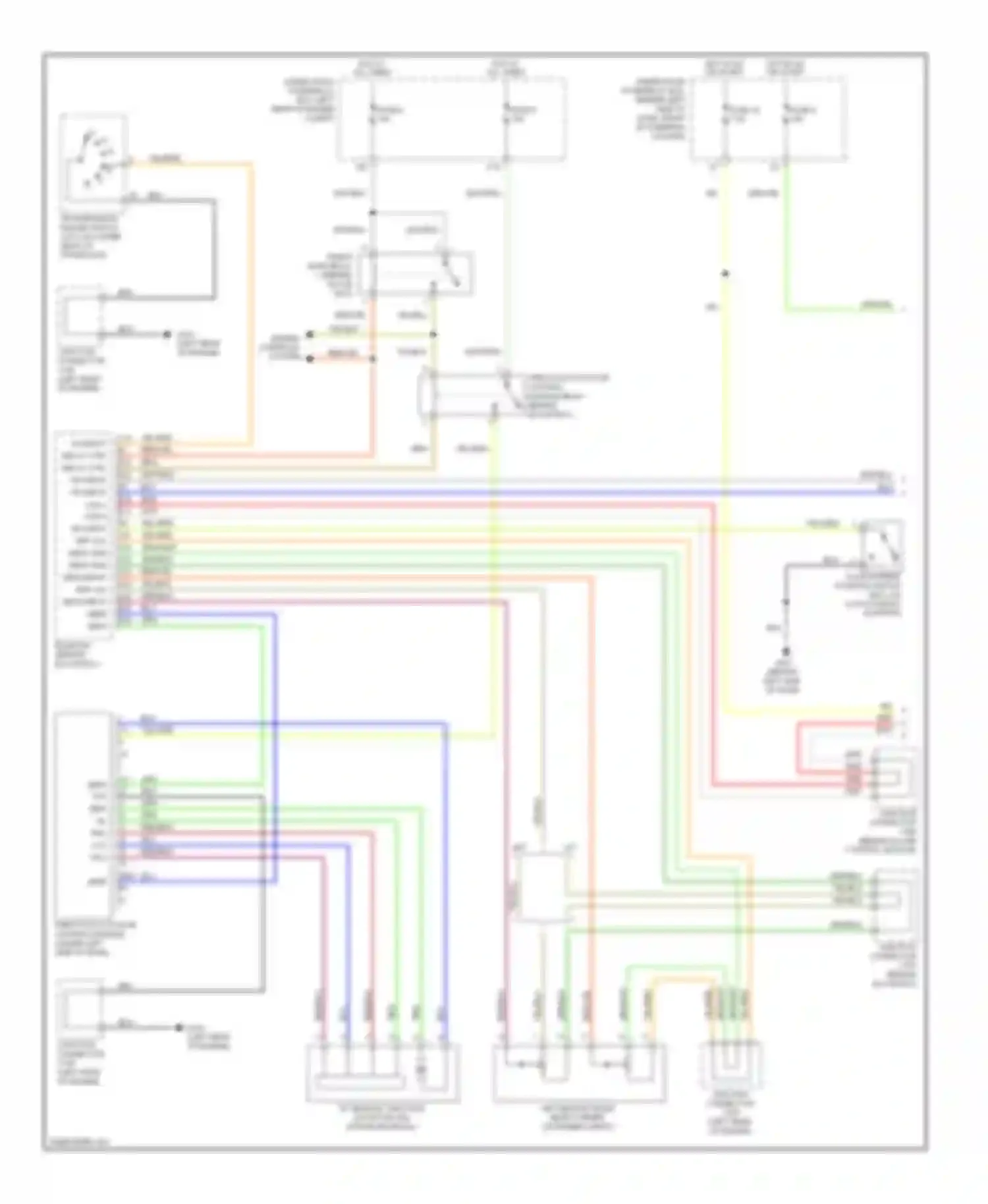 Wiring diagram under-dash fuse/relay box (behind left for Honda Element I (2004-2009)
