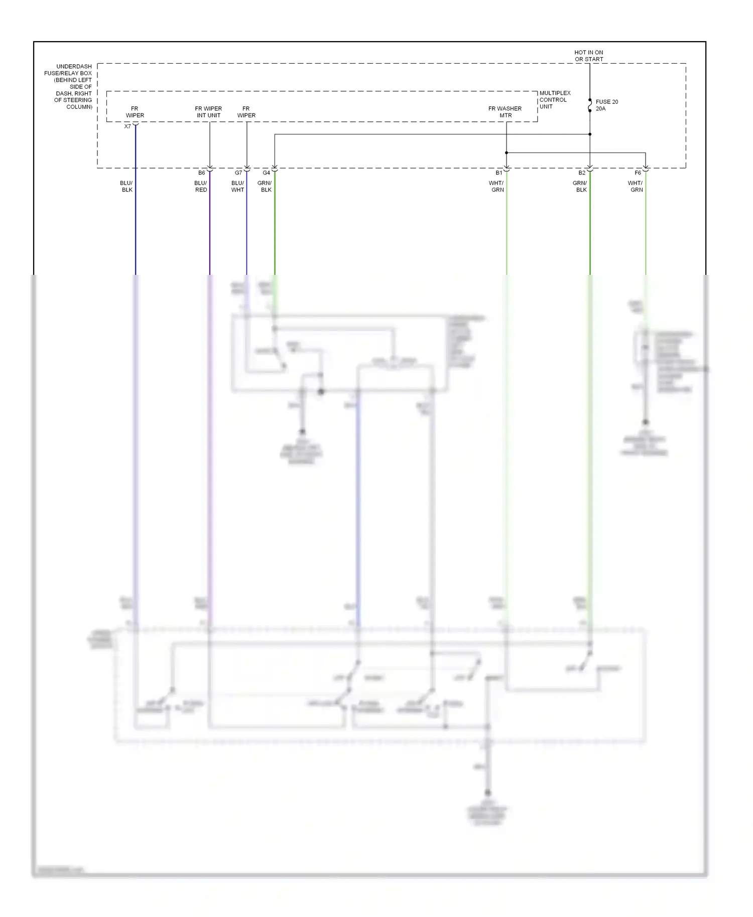 Wiring diagram blu for Honda Element I (2004-2009) (33 of 36)