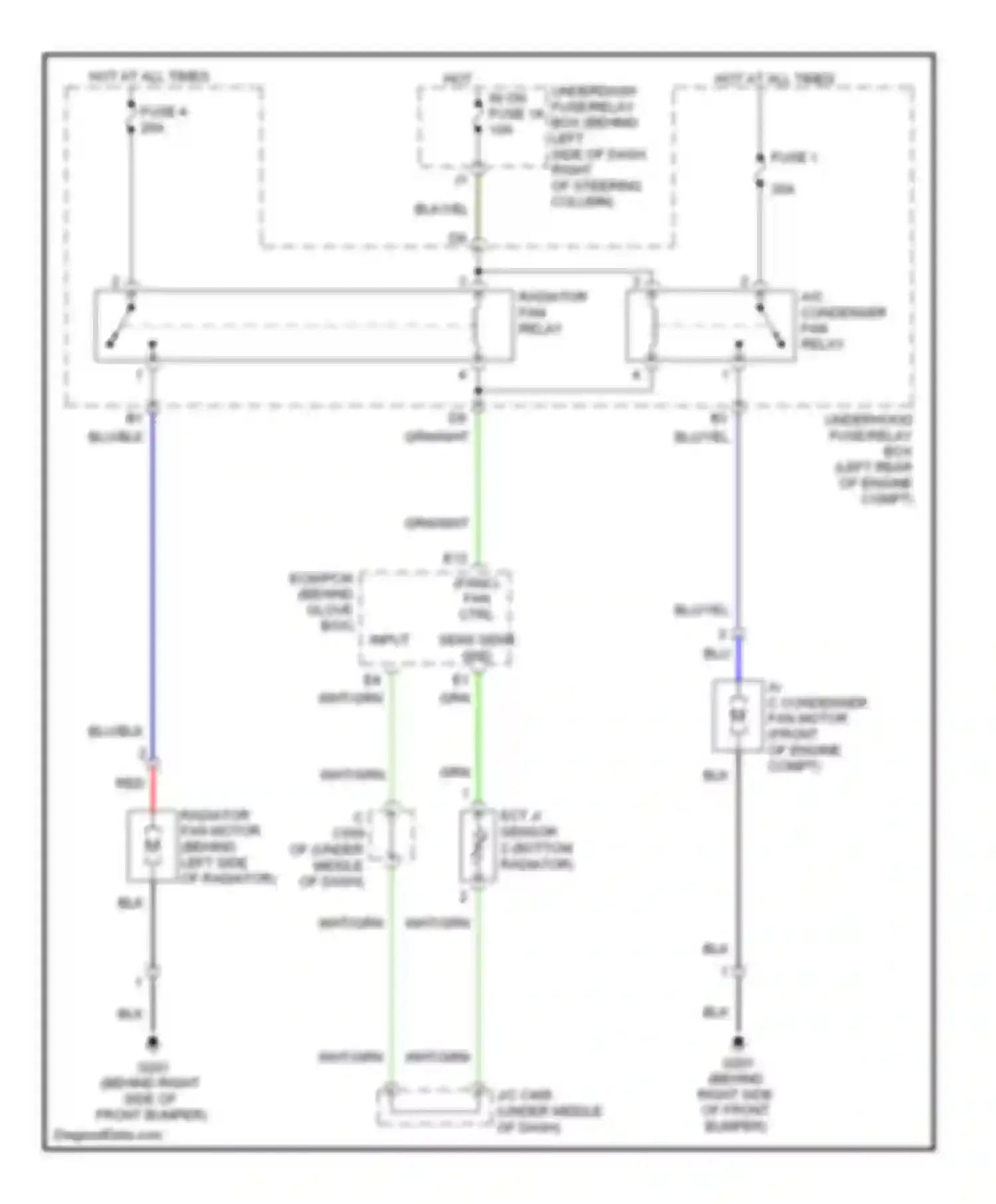 Wiring diagram fuse 4 for Honda Element I (2004-2009) (3 of 6)