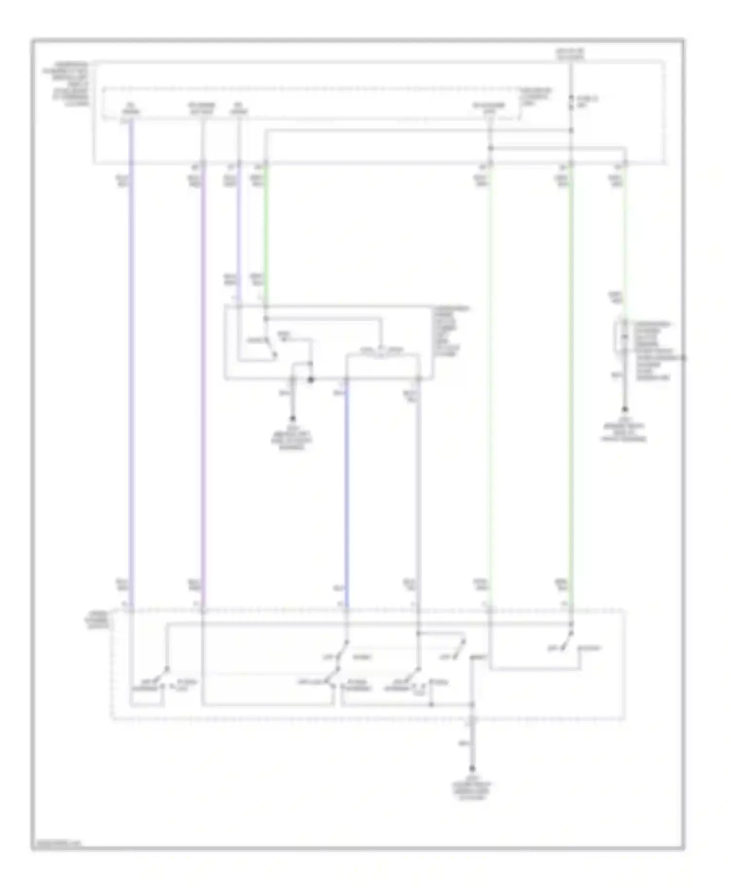 Wiring diagram fr wiper int unit for Honda Element I (2004-2009)