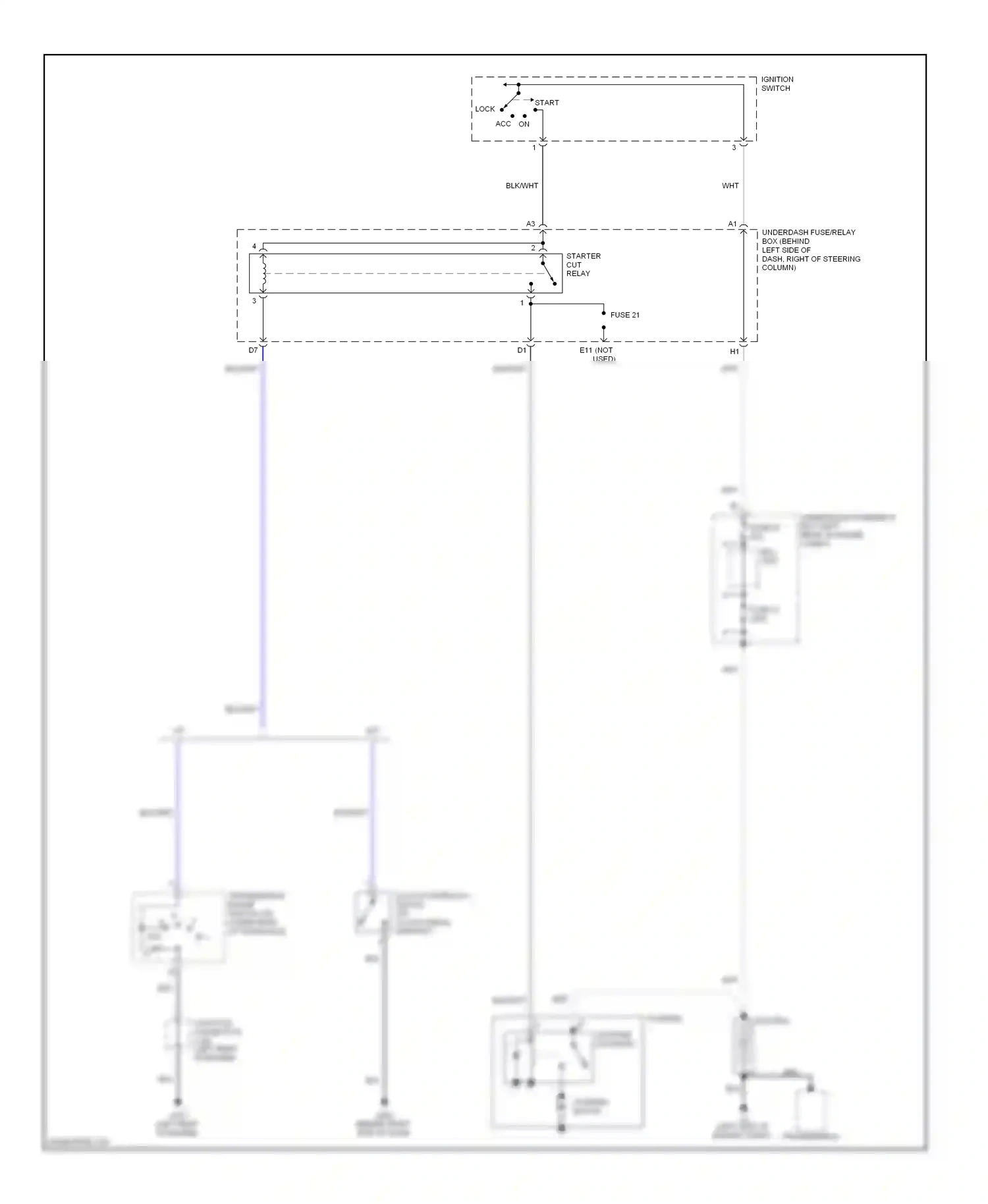 Wiring diagram ignition switch for Honda Element I (2004-2009) (2 of 2)