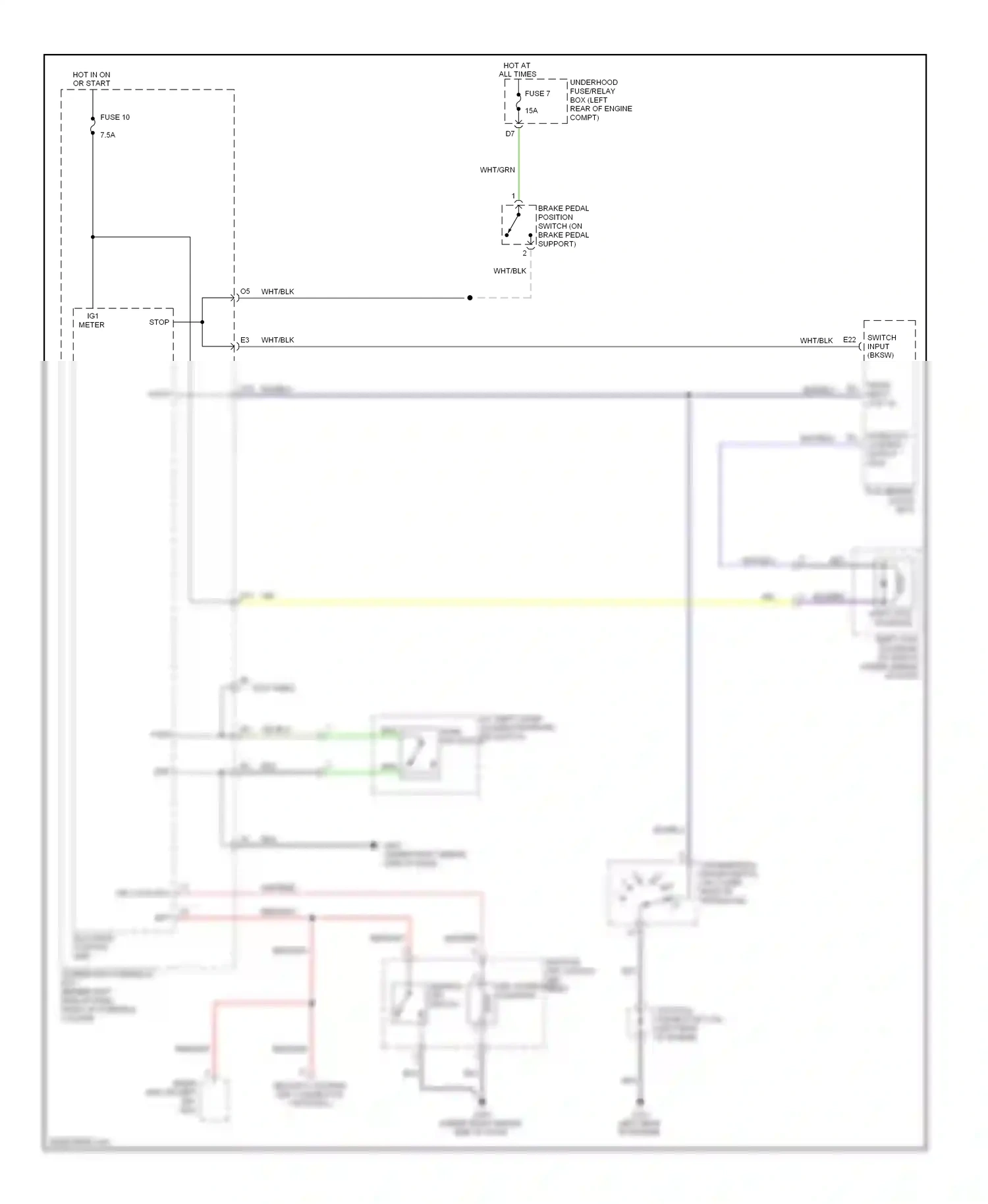 Honda Element I (2004-2009) interlock control output (sls) wiring diagram  (1 of 1)