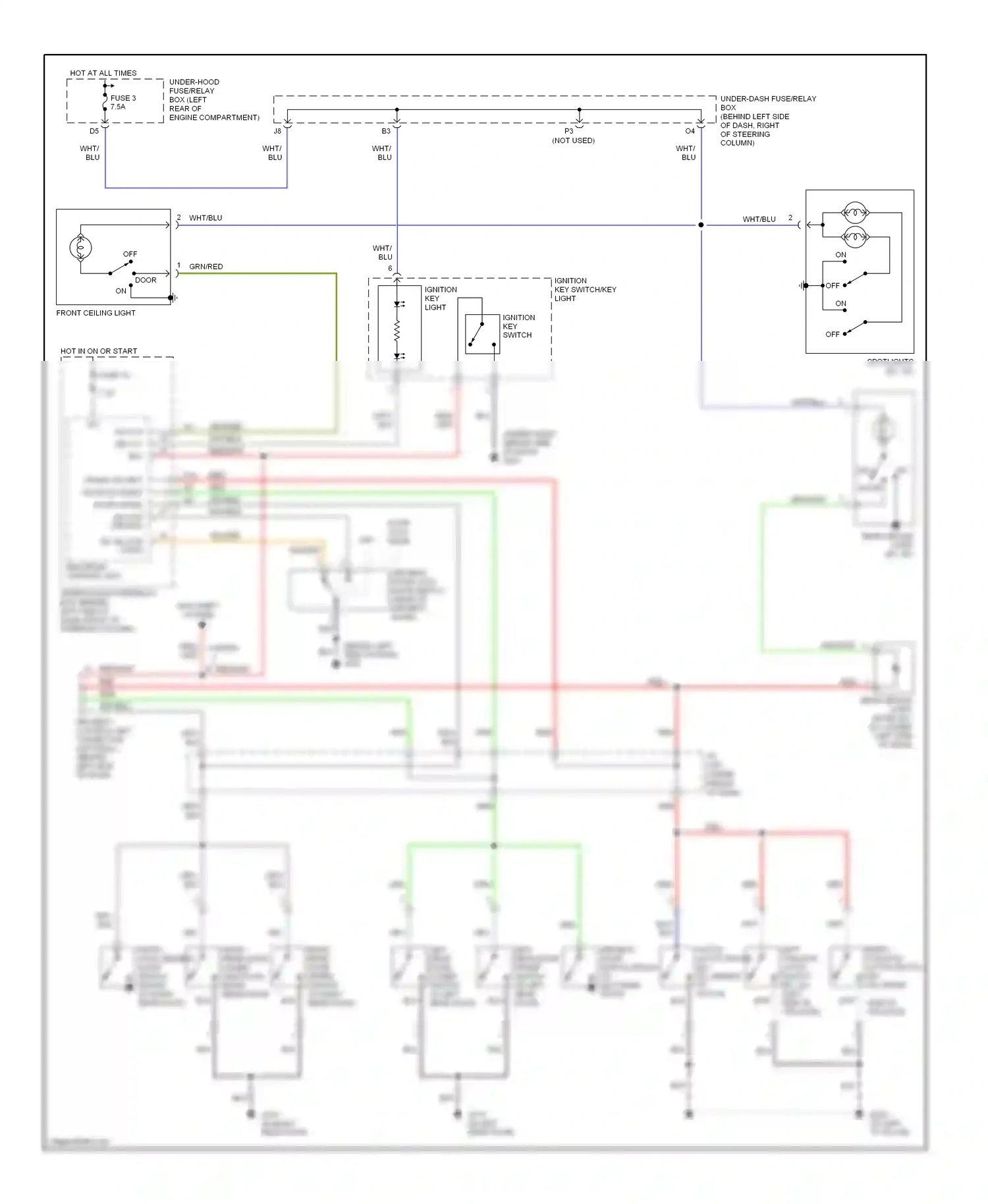 Honda Element I (2004-2009) key wiring diagram  (1 of 1)