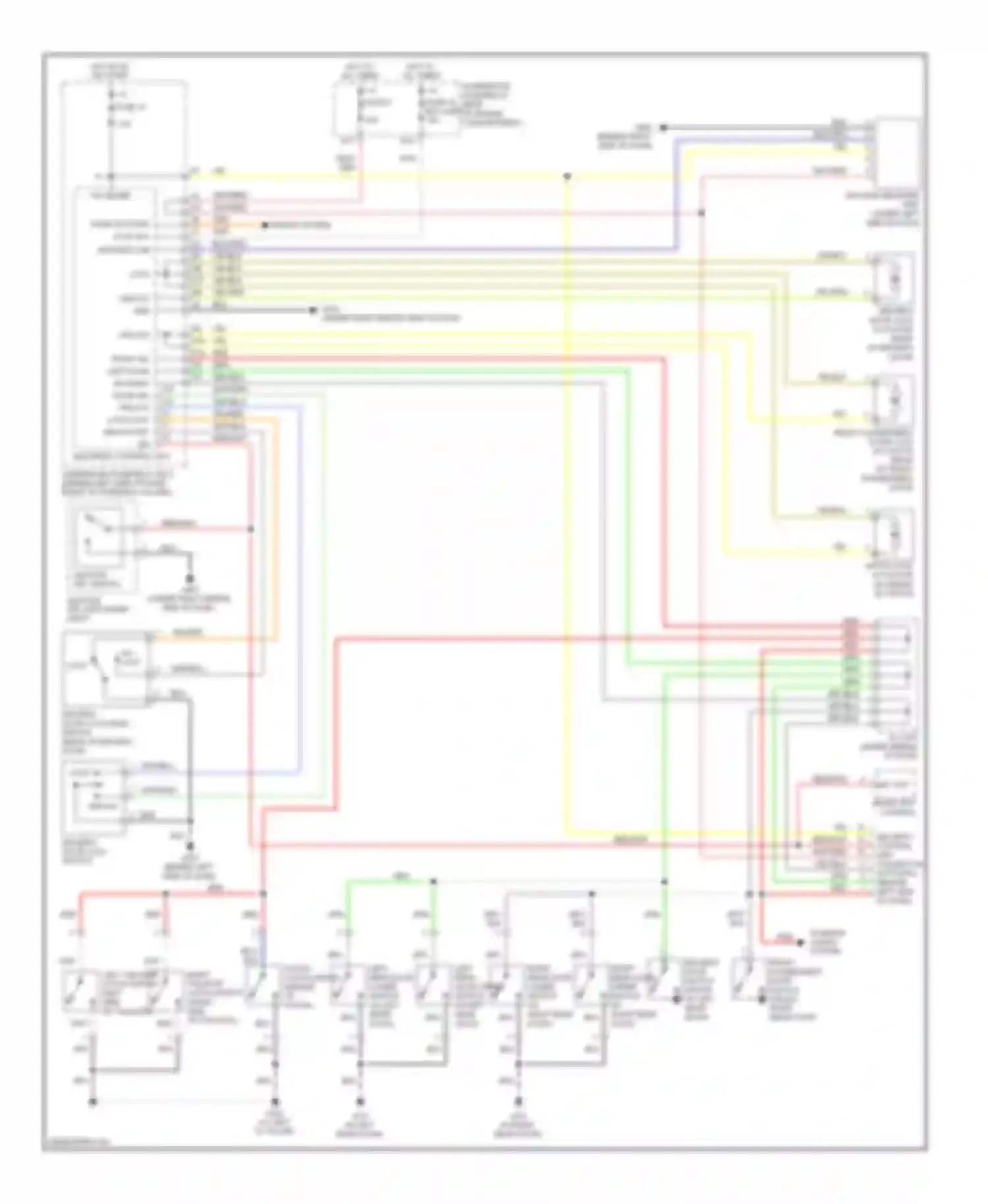 Wiring diagram trunk sw left door sw right door sw unlock lock lock unlock key sw for Honda Element I (2004-2009)