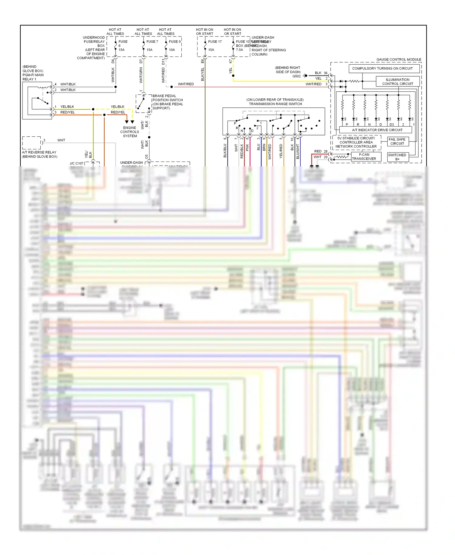 Honda Element I (2004-2009) mrly wiring diagram  (1 of 2)