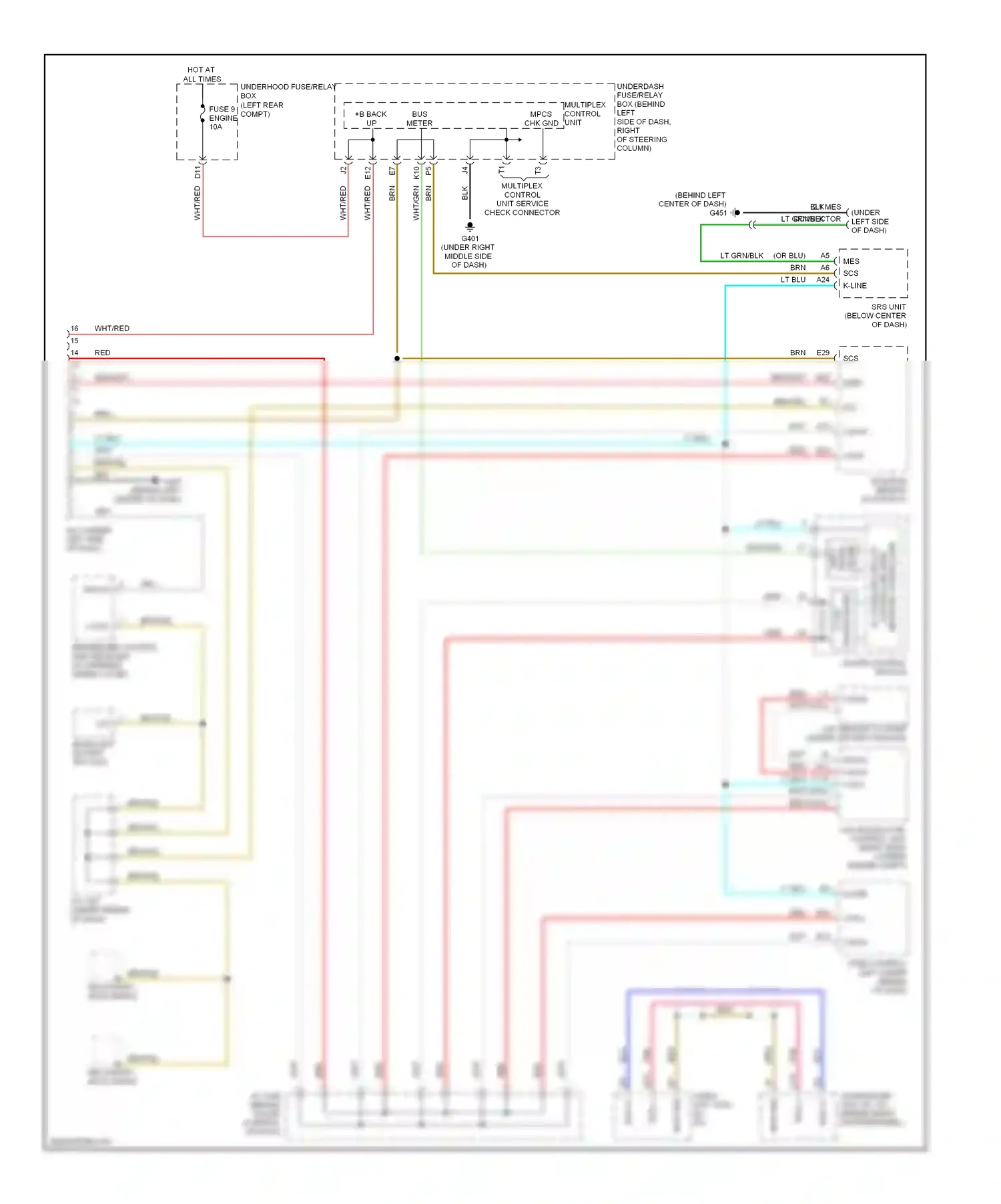 Honda Element I (2004-2009) transceiver/ wiring diagram  (1 of 1)