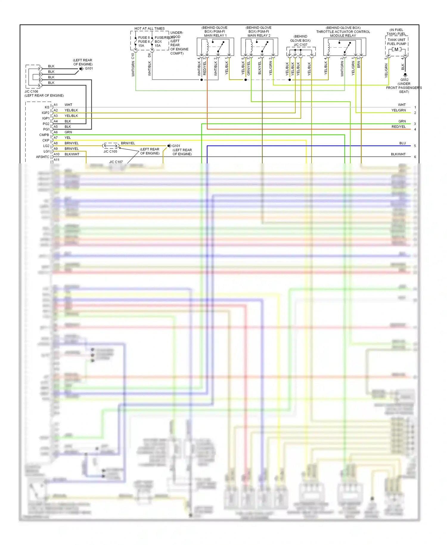 Wiring diagram yel/blu for Honda Element I (2004-2009) (6 of 9)