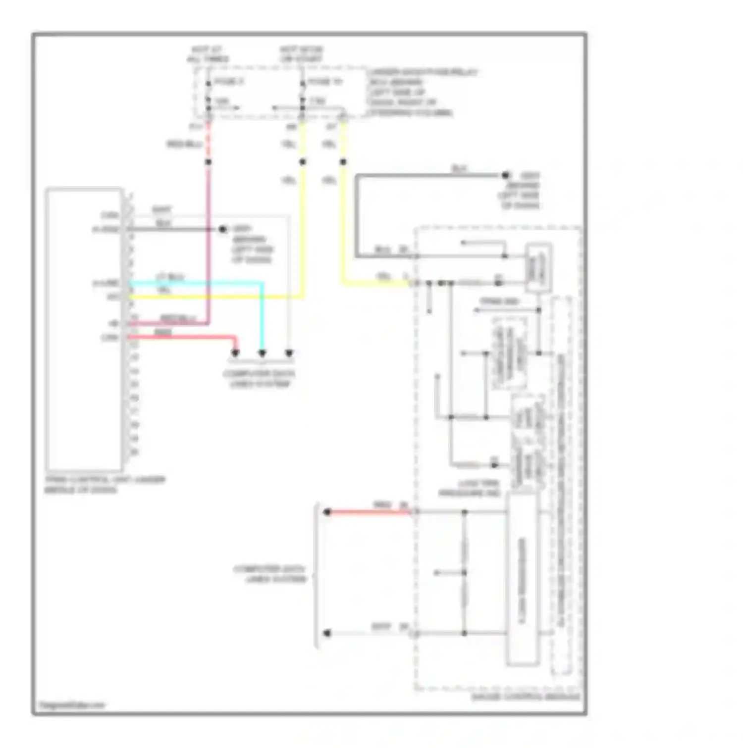 Element Honda YH2 facelift 2 (2008-2011): Tire pressure monitoring circuit