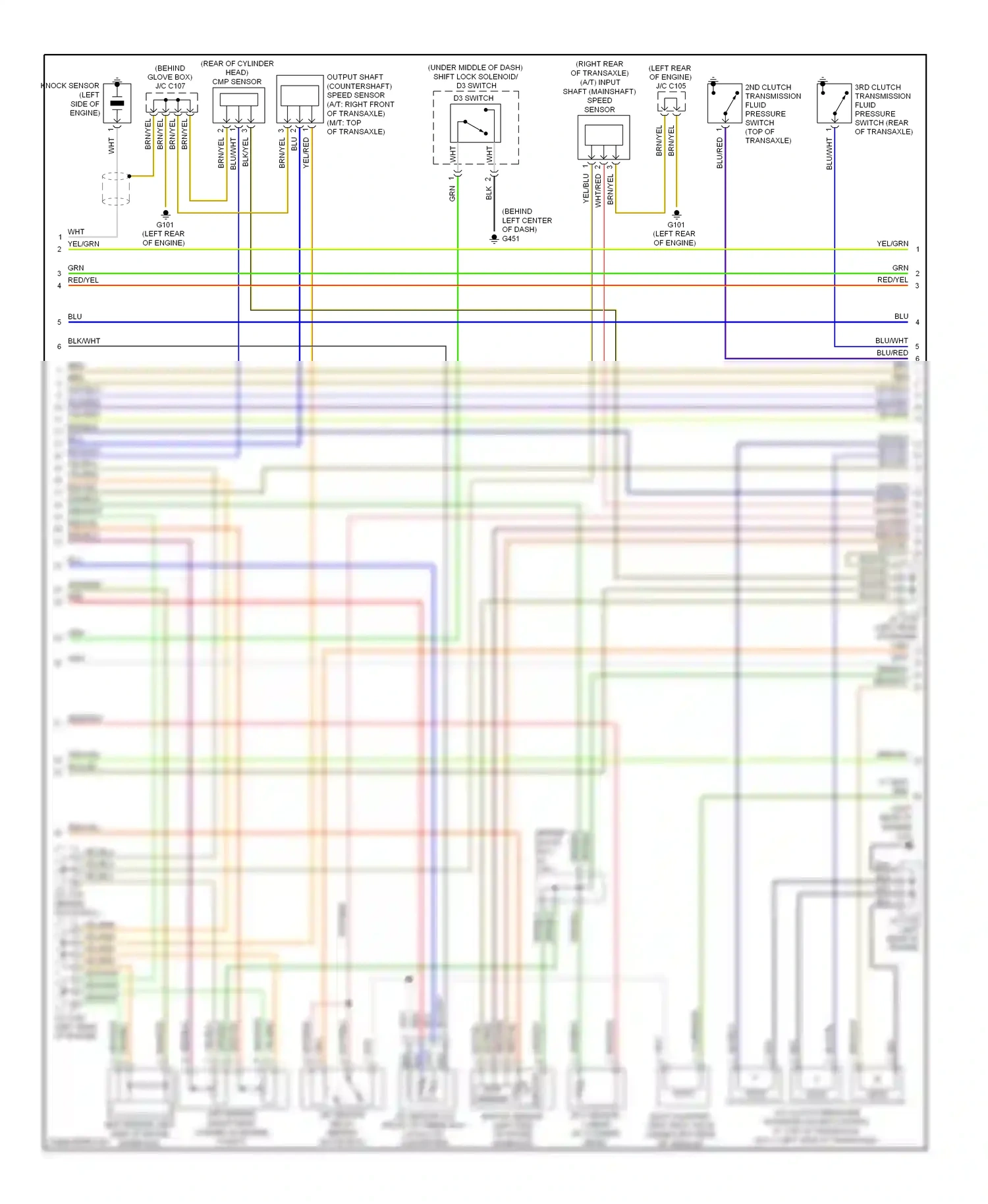Wiring diagram blk/yel for Honda Element YH2 facelift 2 (2008-2011) (8 of 13)