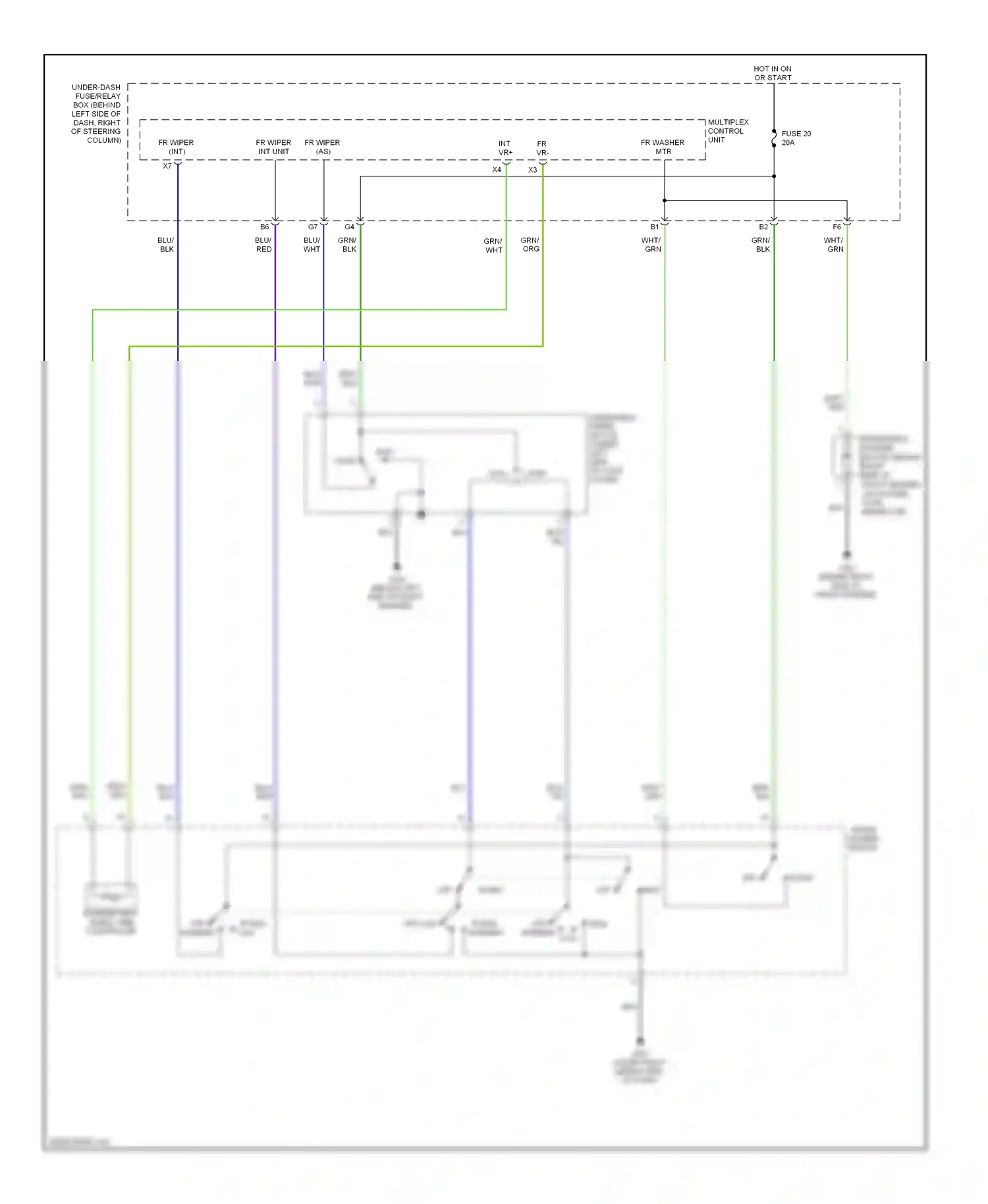 Wiring diagram blu for Honda Element YH2 facelift 2 (2008-2011) (32 of 36)