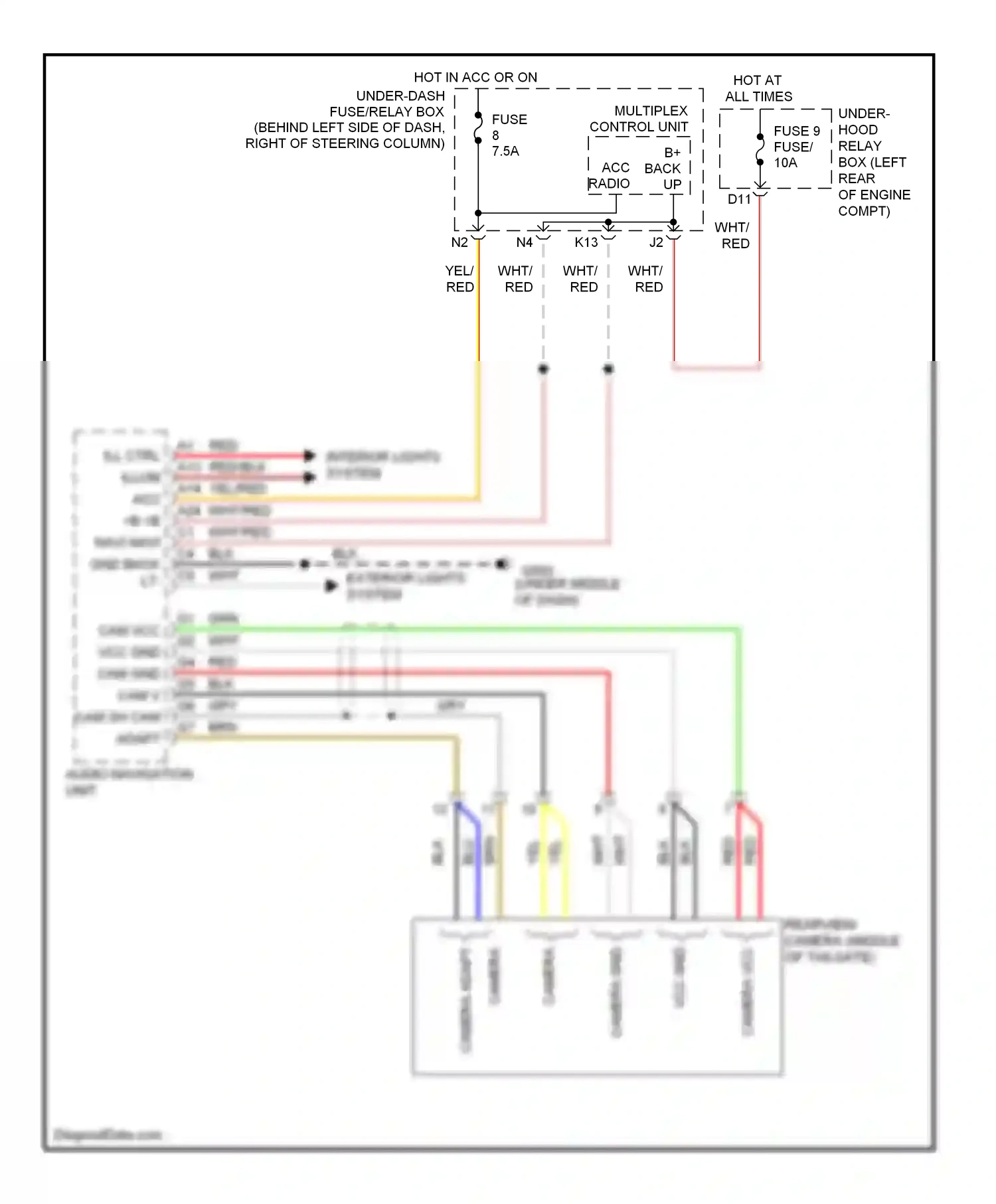 Wiring diagram blu for Honda Element YH2 facelift 2 (2008-2011) (30 of 36)