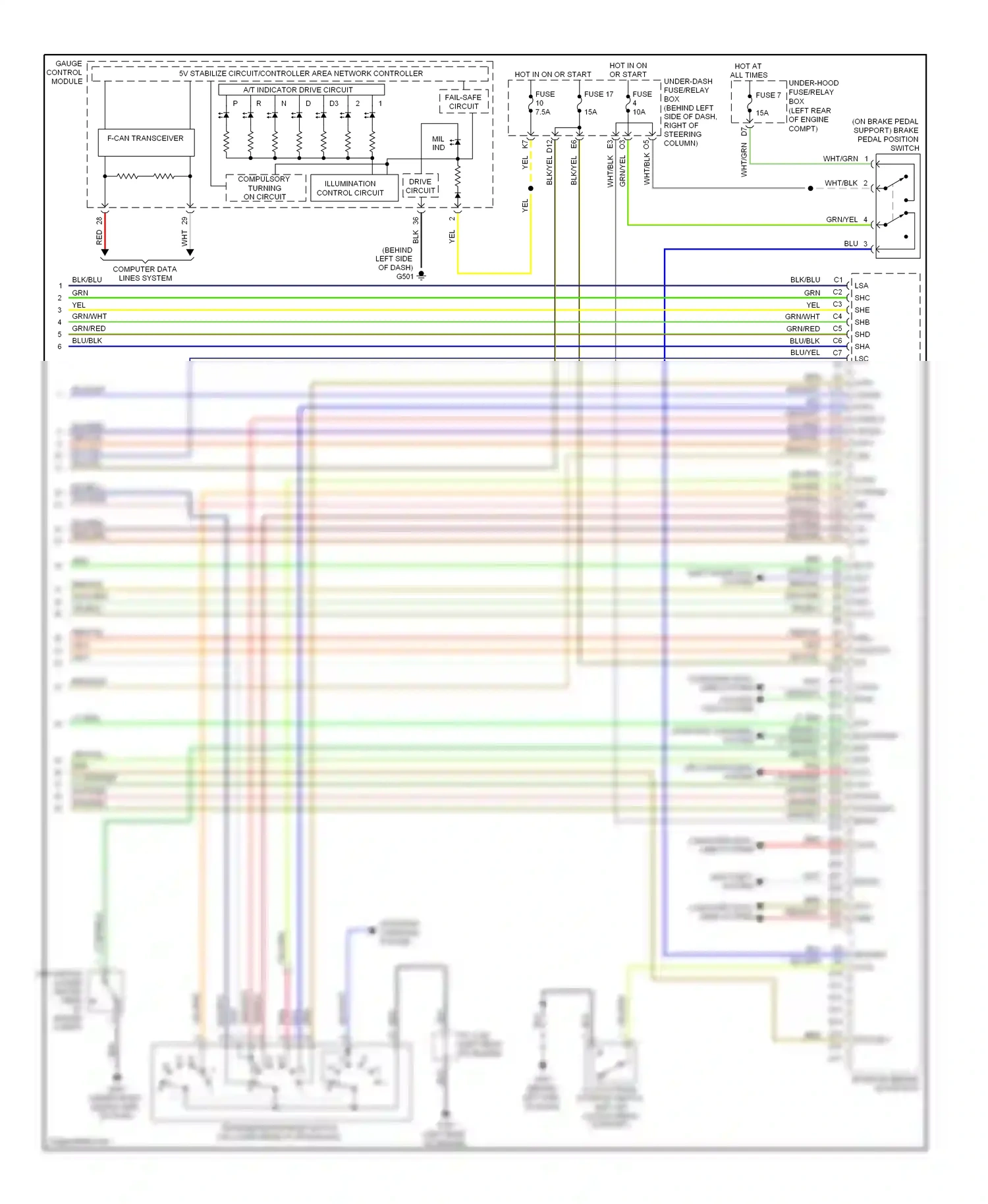 Wiring diagram brn/wht for Honda Element YH2 facelift 2 (2008-2011) (5 of 5)