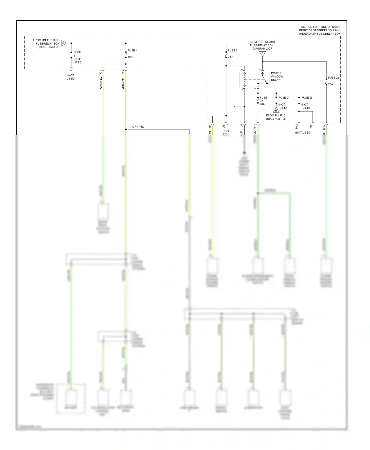 Wiring diagram eld unit for Honda Element YH2 facelift 2 (2008-2011) (4 of 5)