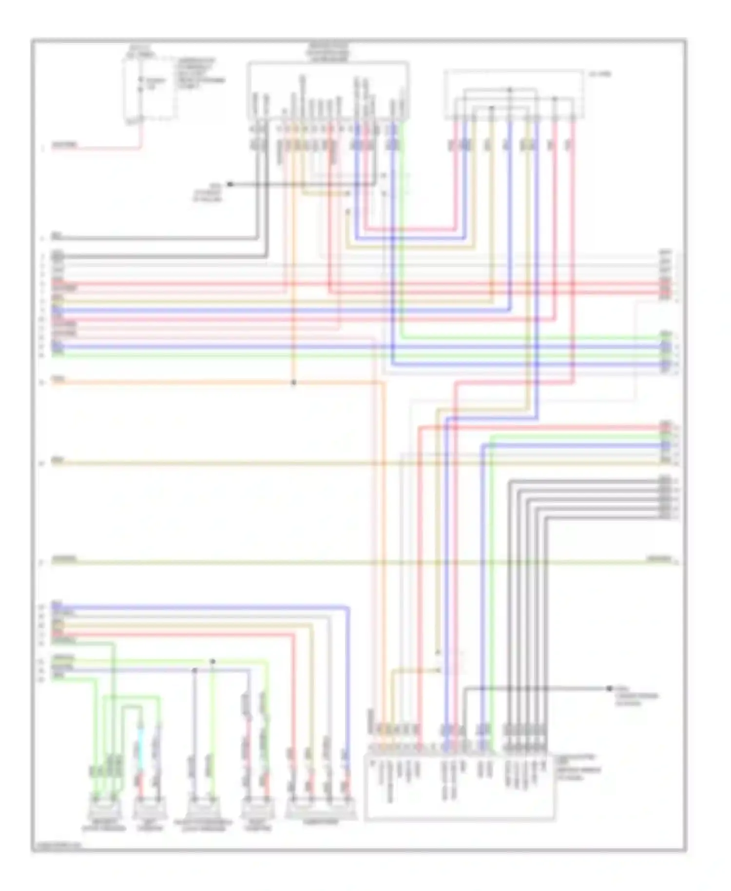 Wiring diagram front passenger's door speaker for Honda Element YH2 facelift 2 (2008-2011) (1 of 3)