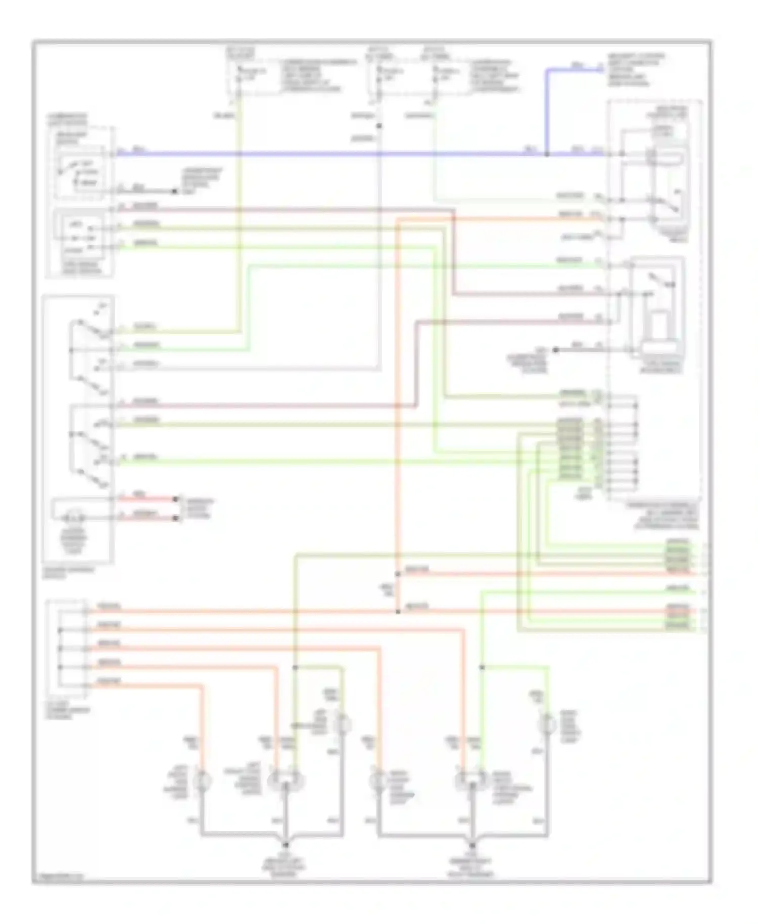Wiring diagram left front side marker light for Honda Element YH2 facelift 2 (2008-2011)