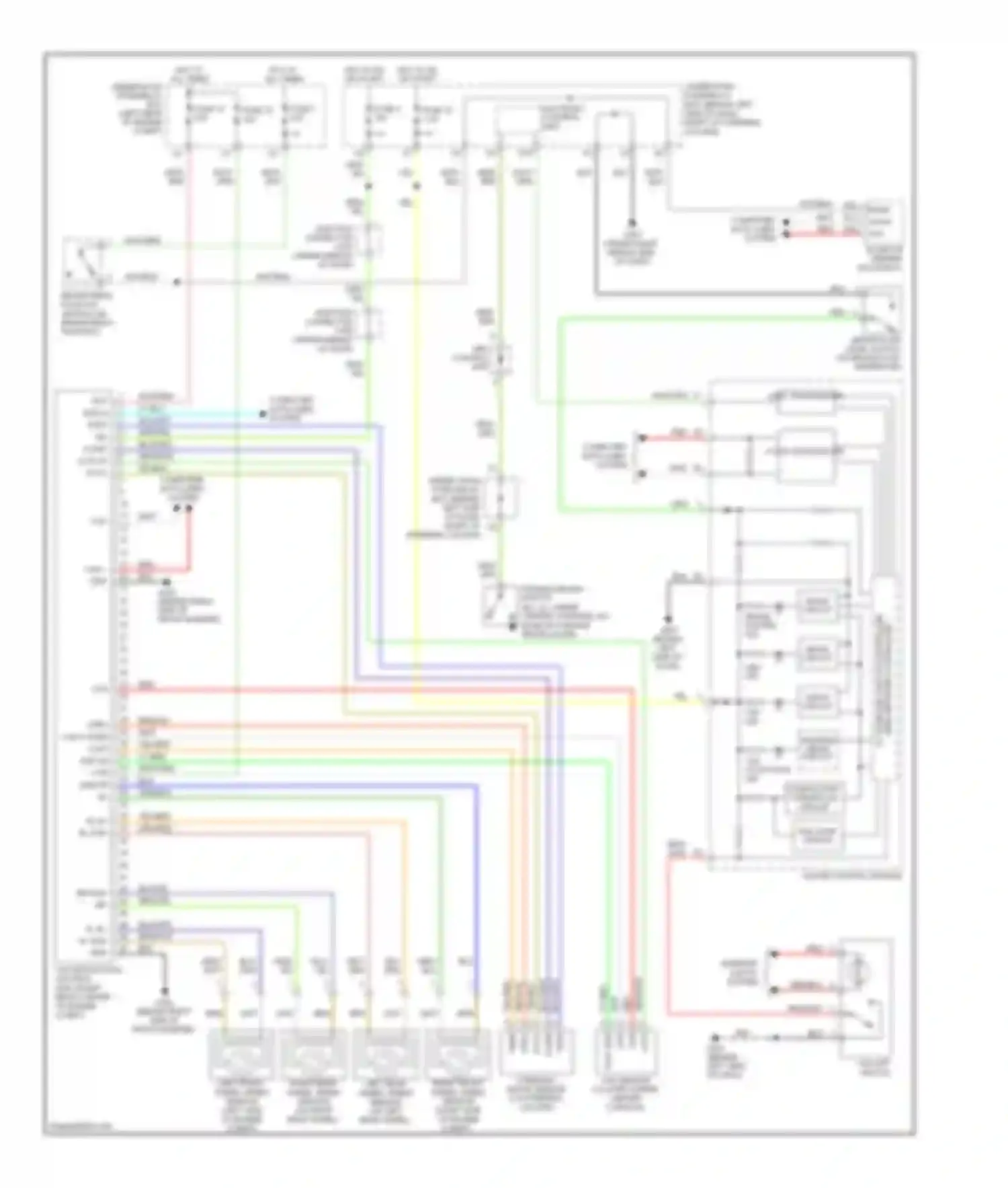 Wiring diagram computer data lines system for Honda Element YH2 facelift 2 (2008-2011)