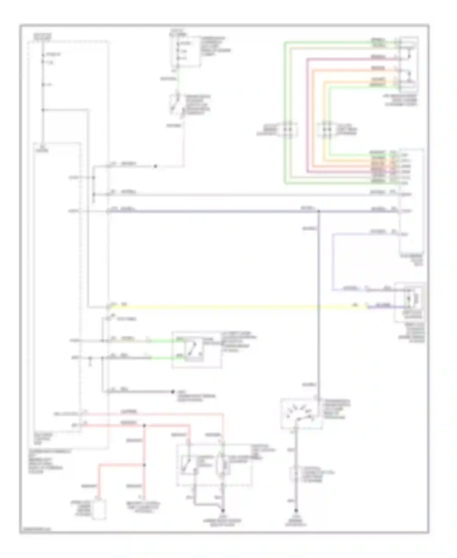 Wiring diagram ignition key switch/ key light for Honda Element YH2 facelift 2 (2008-2011)