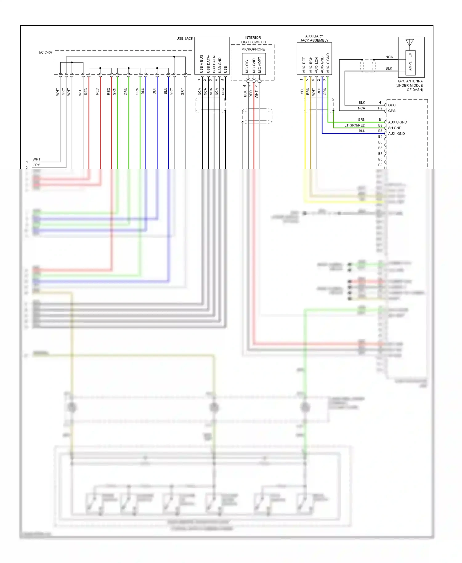 Honda Element YH2 facelift 2 (2008-2011) microphone wiring diagram  (2 of 2)