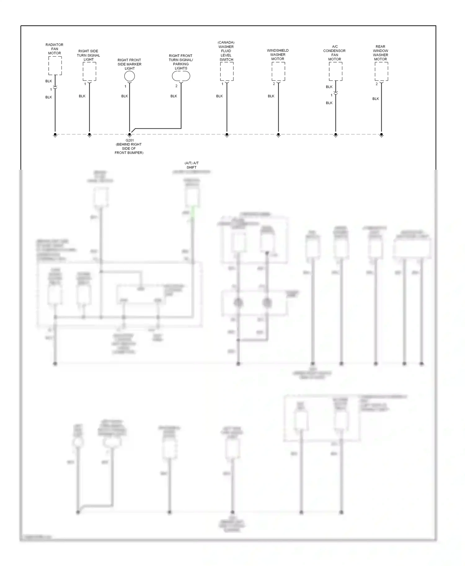 Wiring diagram power window relay for Honda Element YH2 facelift 2 (2008-2011) (1 of 3)