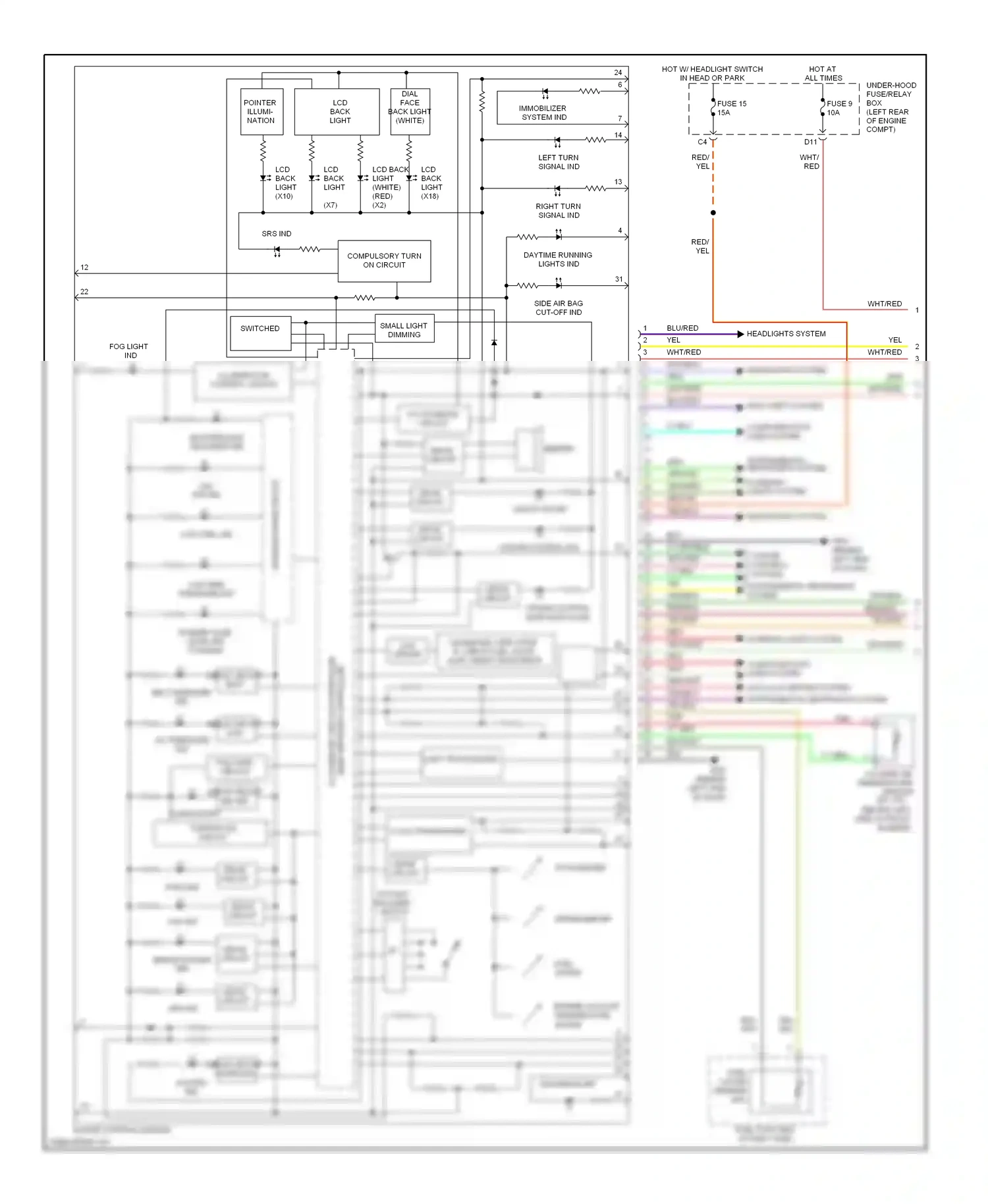 Wiring diagram red/blu for Honda Element YH2 facelift 2 (2008-2011) (5 of 18)