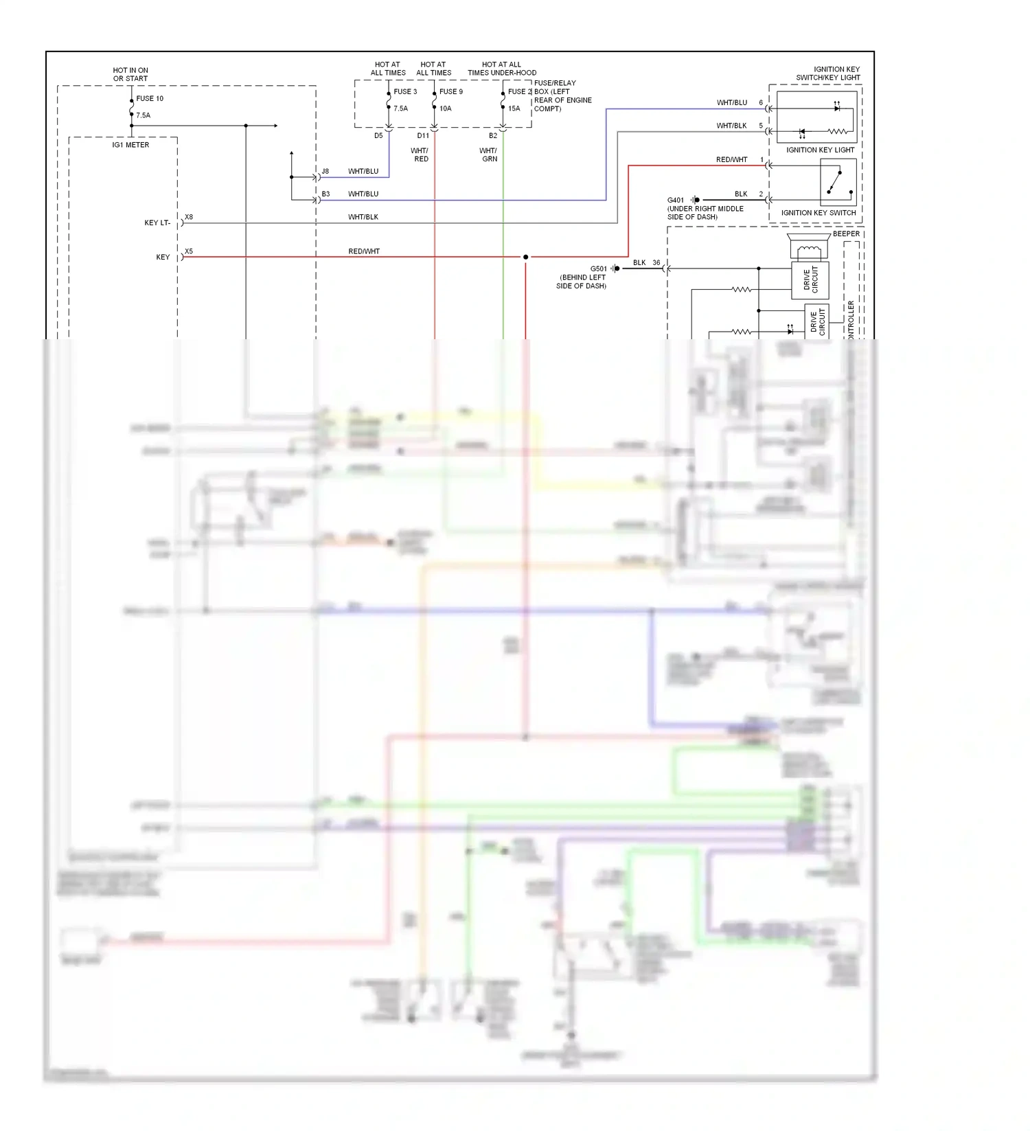 Wiring diagram red/wht for Honda Element YH2 facelift 2 (2008-2011) (21 of 21)