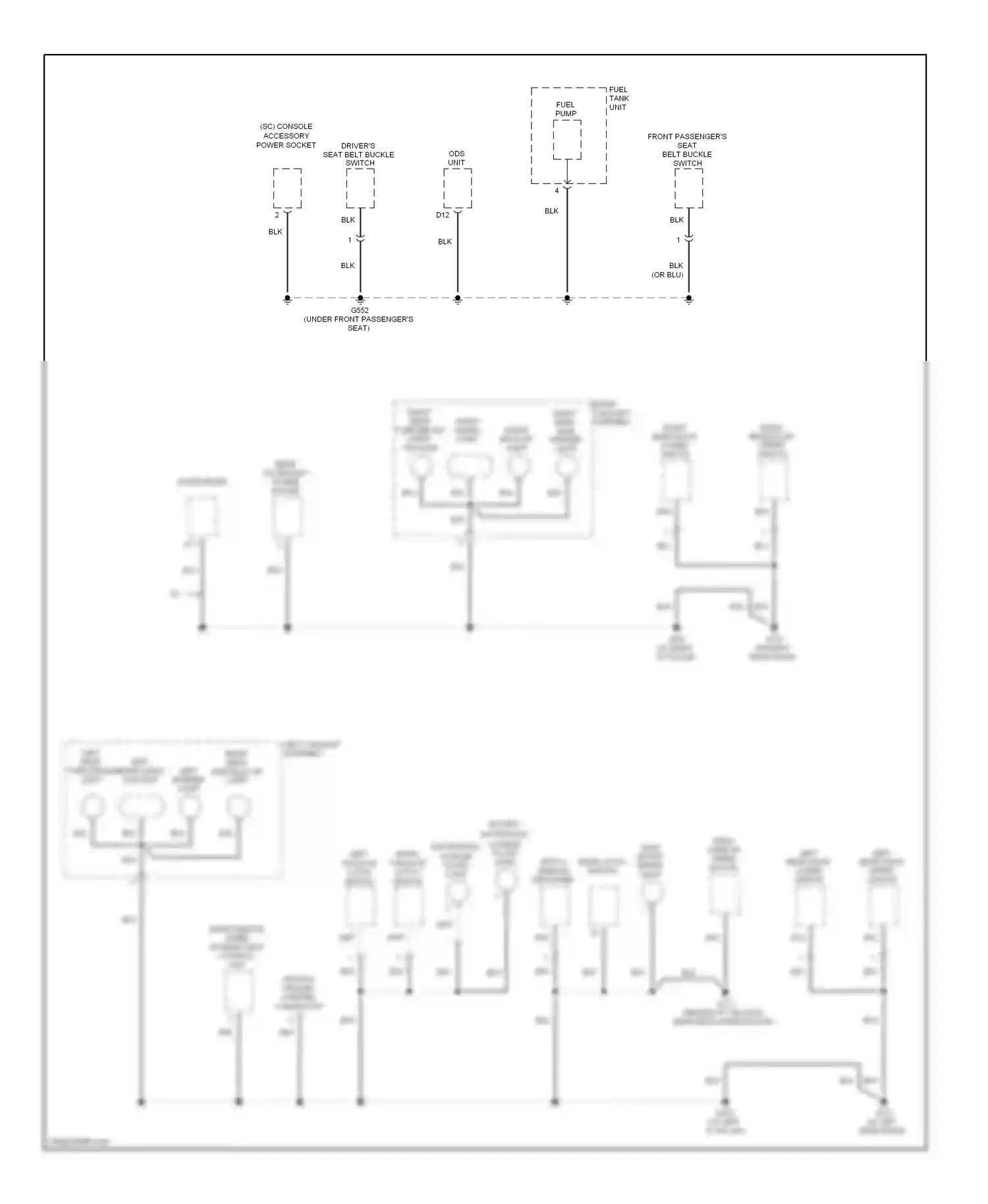 Wiring diagram right back-up light for Honda Element YH2 facelift 2 (2008-2011) (4 of 4)