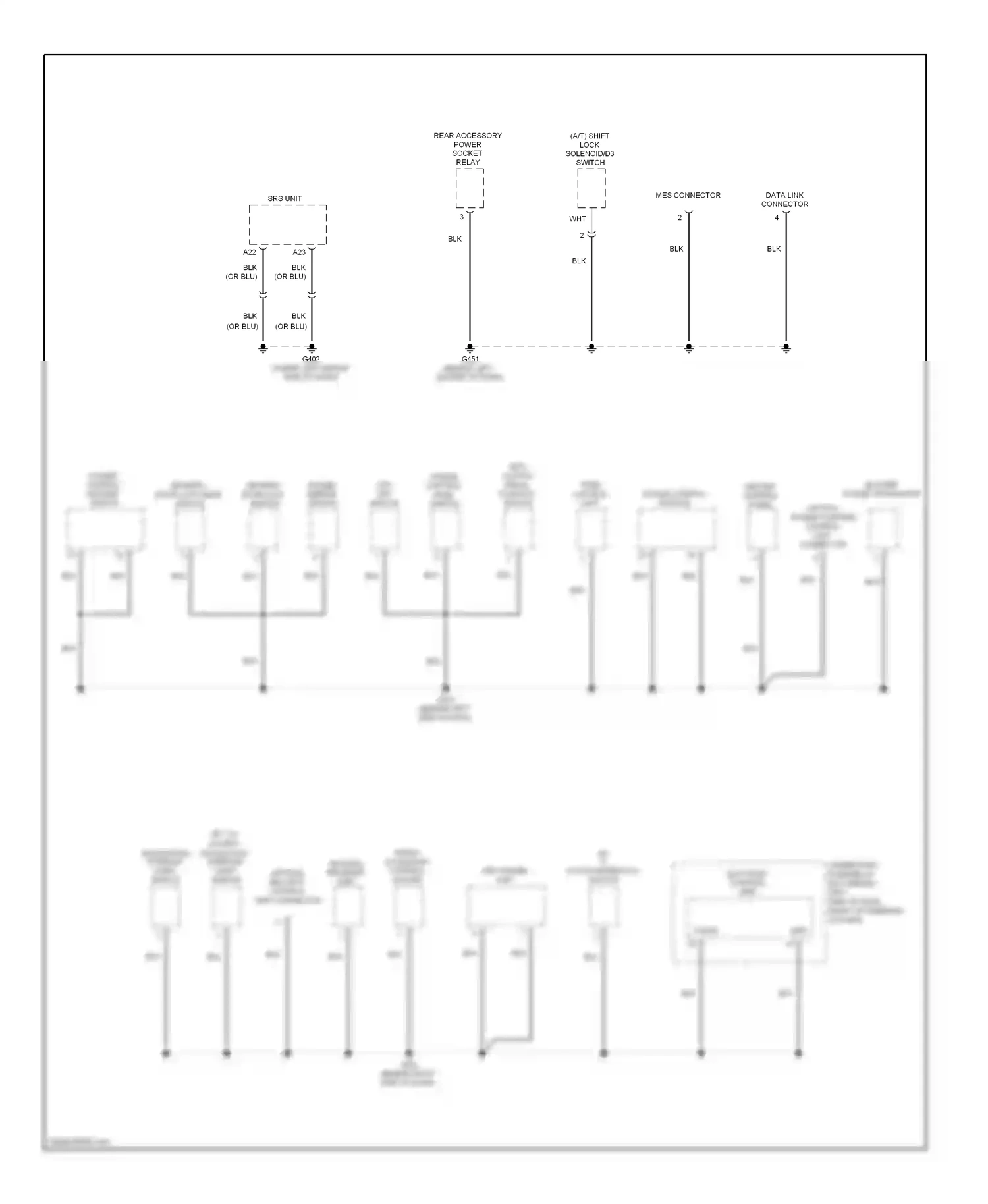 Wiring diagram s gnd for Honda Element YH2 facelift 2 (2008-2011) (2 of 2)