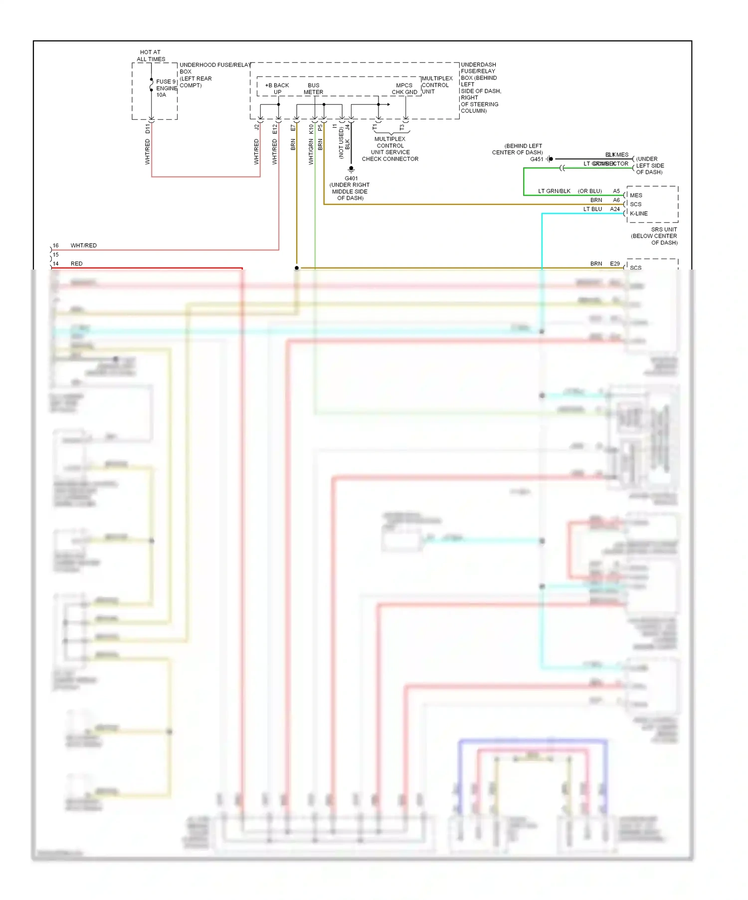 Honda Element YH2 facelift 2 (2008-2011) transceiver/ wiring diagram  (1 of 1)