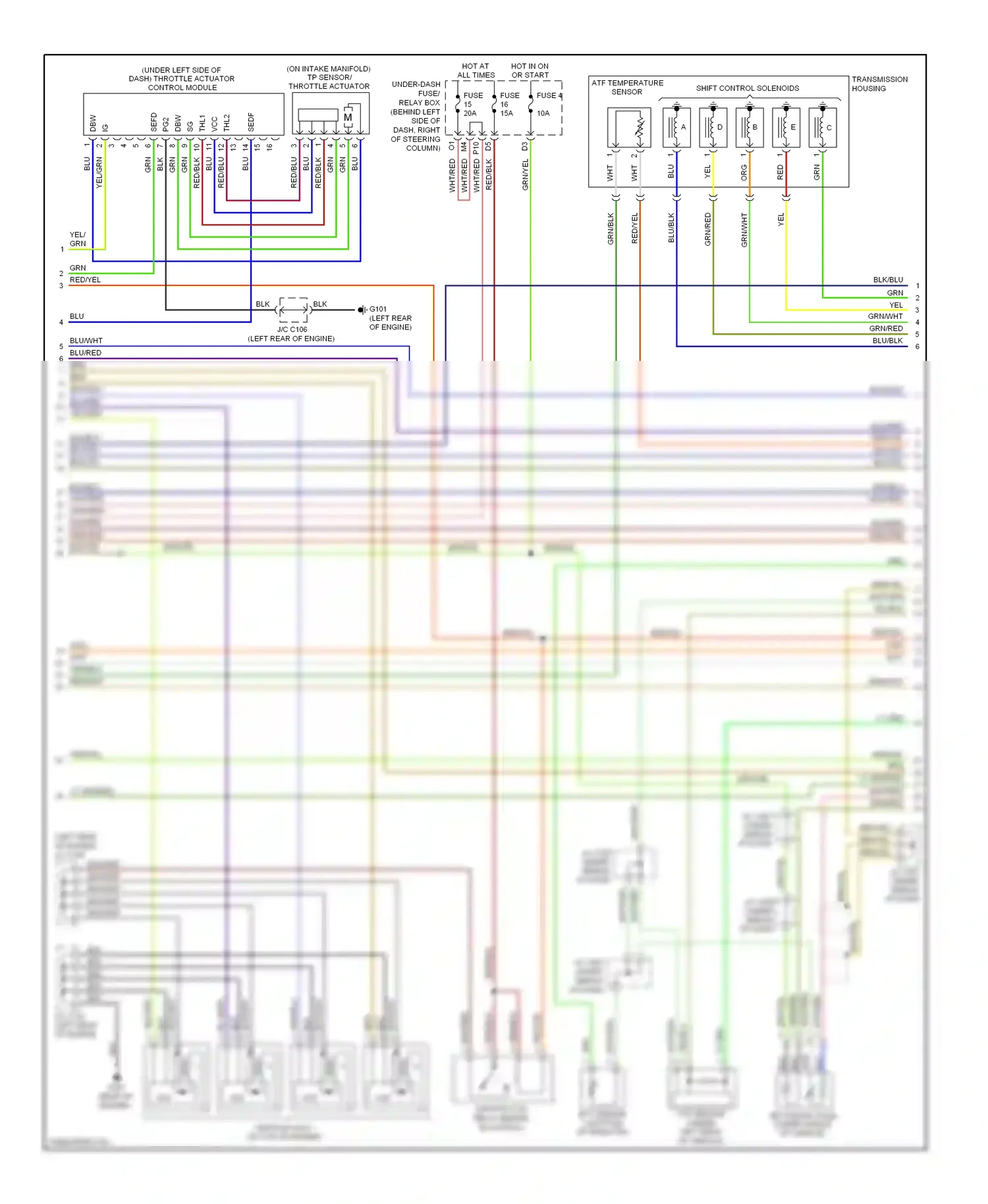 Wiring diagram yel/grn for Honda Element YH2 facelift 2 (2008-2011) (9 of 17)