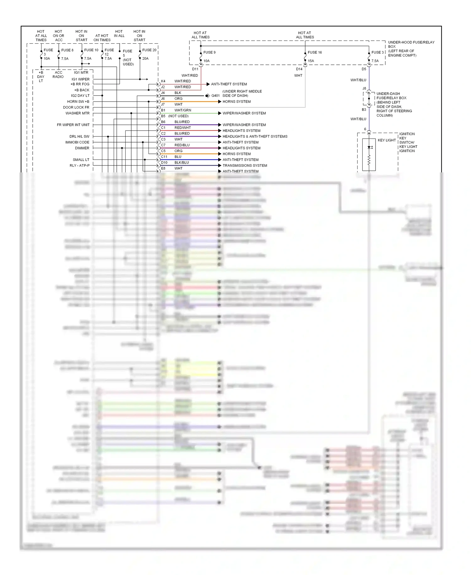 Wiring diagram yel/red for Honda Element YH2 facelift 2 (2008-2011) (2 of 22)
