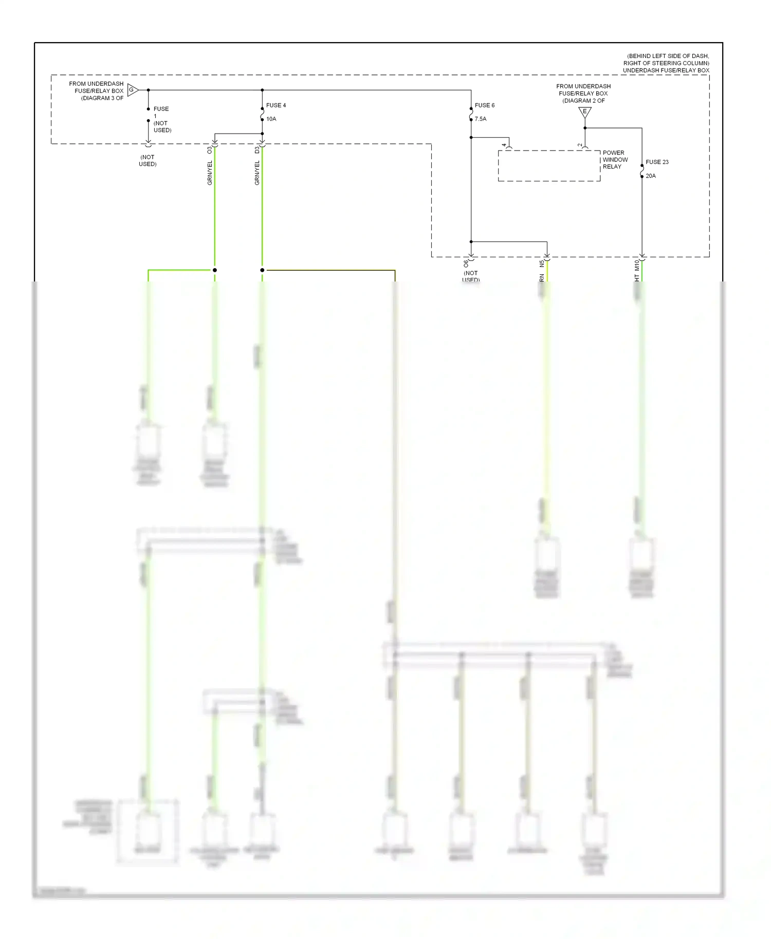 Wiring diagram blk/yel for Honda Element YH2 facelift (2006-2008) (6 of 13)