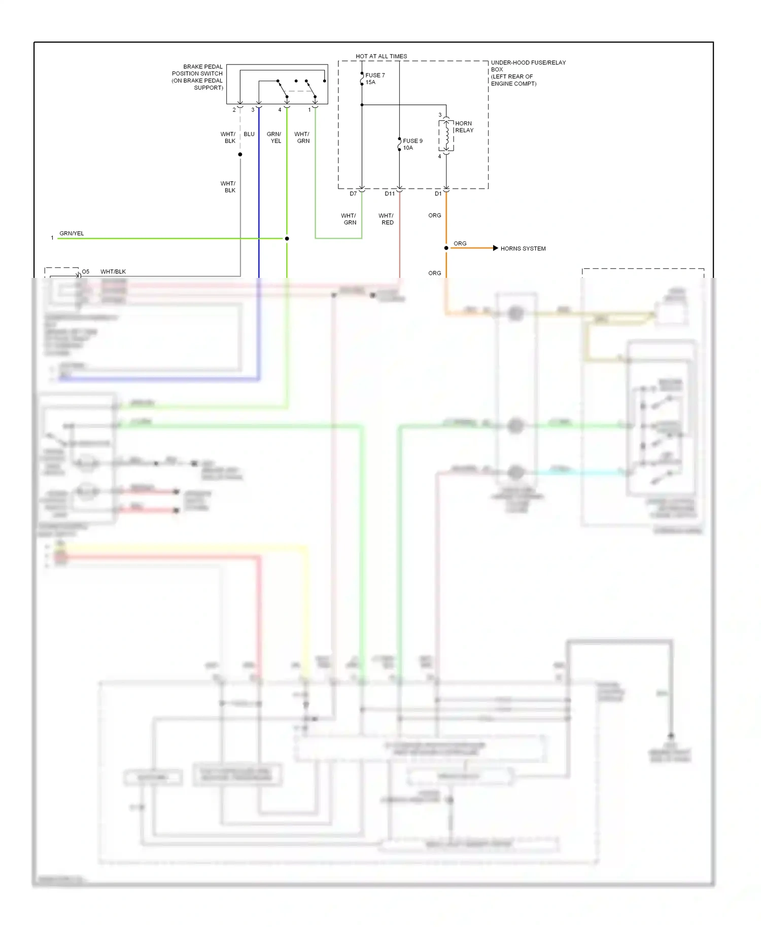 Wiring diagram brn for Honda Element YH2 facelift (2006-2008) (4 of 22)