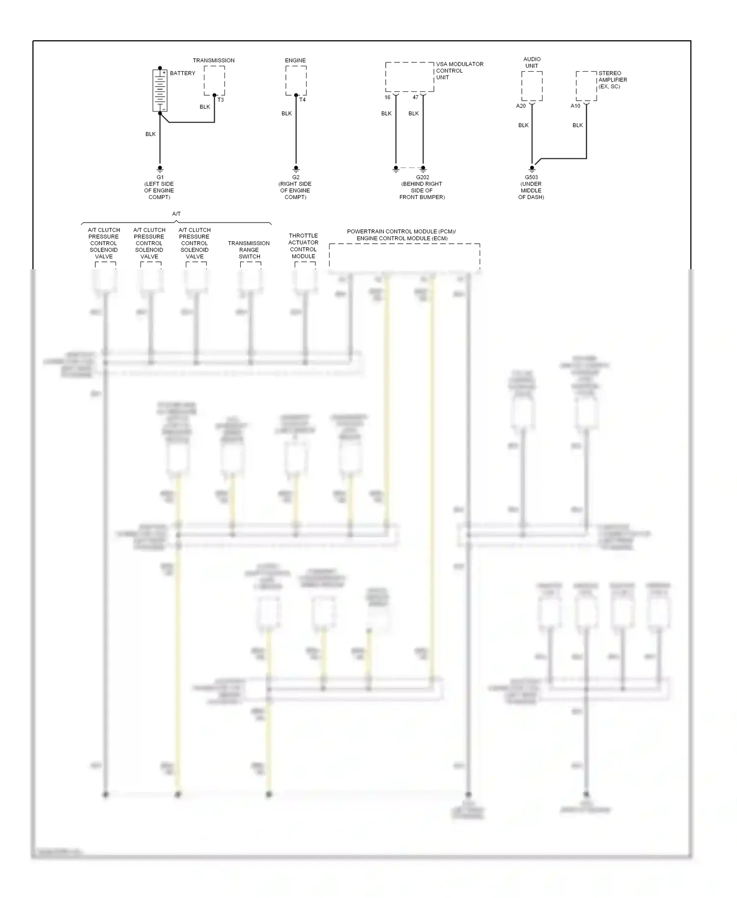 Honda Element YH2 facelift (2006-2008) junction wiring diagram  (4 of 6)