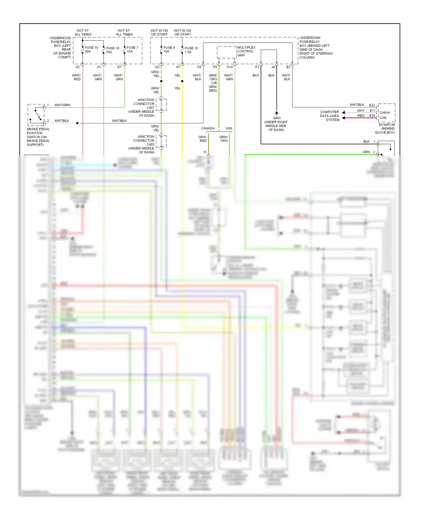 Wiring diagram lt grn for Honda Element YH2 facelift (2006-2008) (1 of 12)