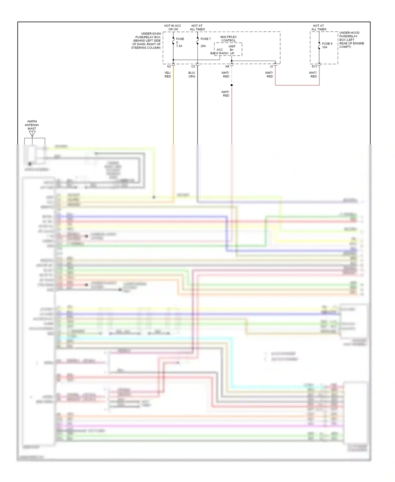 Wiring diagram pnk/blk for Honda Element YH2 facelift (2006-2008) (2 of 5)