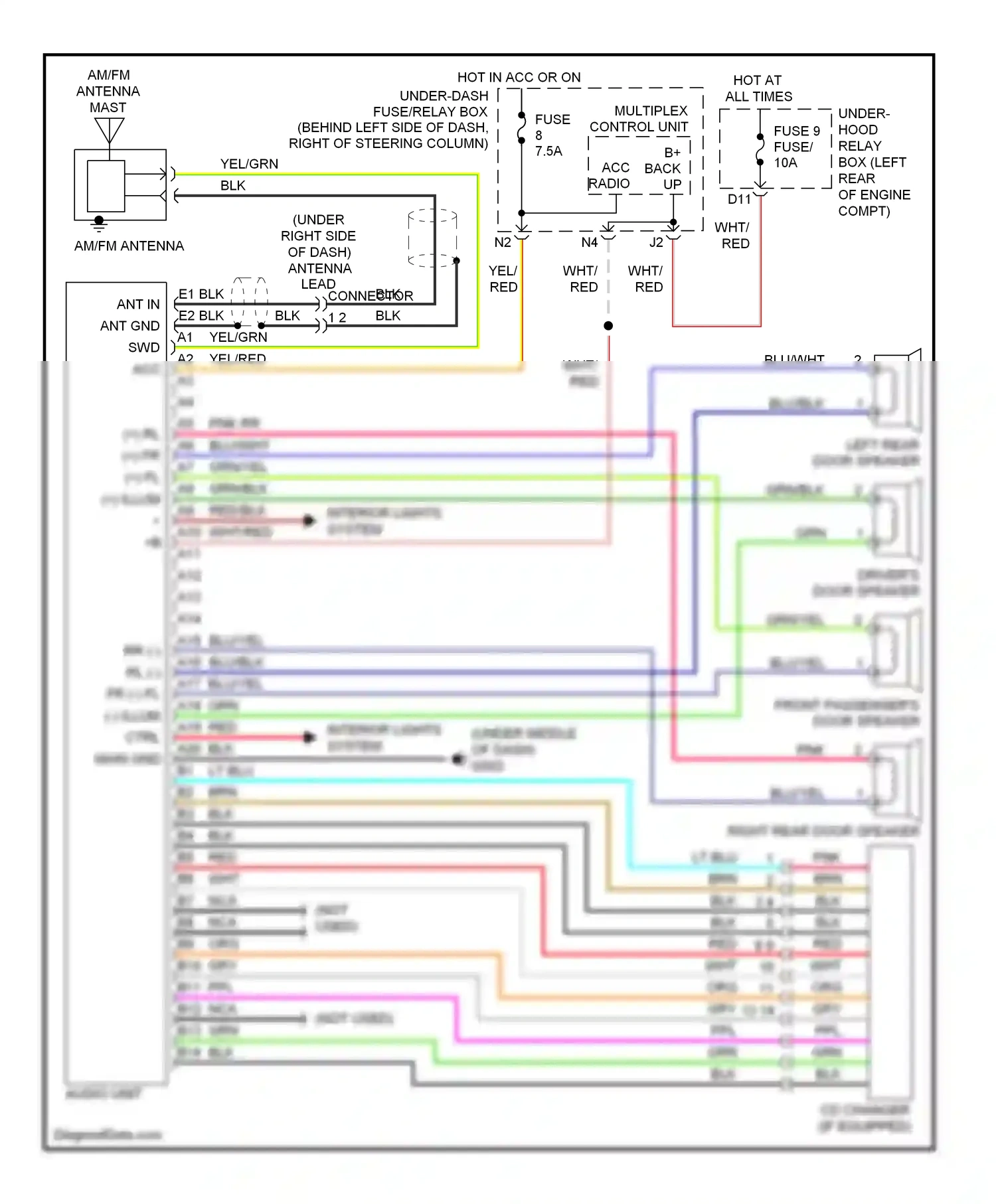 Wiring diagram wht for Honda Element YH2 facelift (2006-2008) (36 of 45)