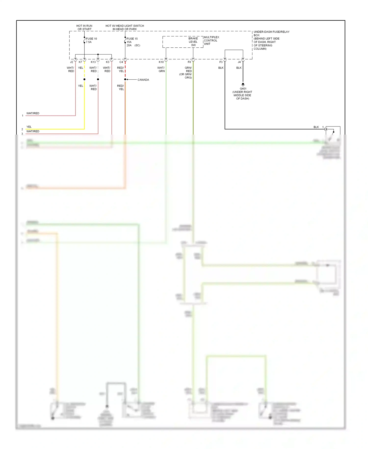 Wiring diagram wht/grn for Honda Element YH2 facelift (2006-2008) (15 of 23)