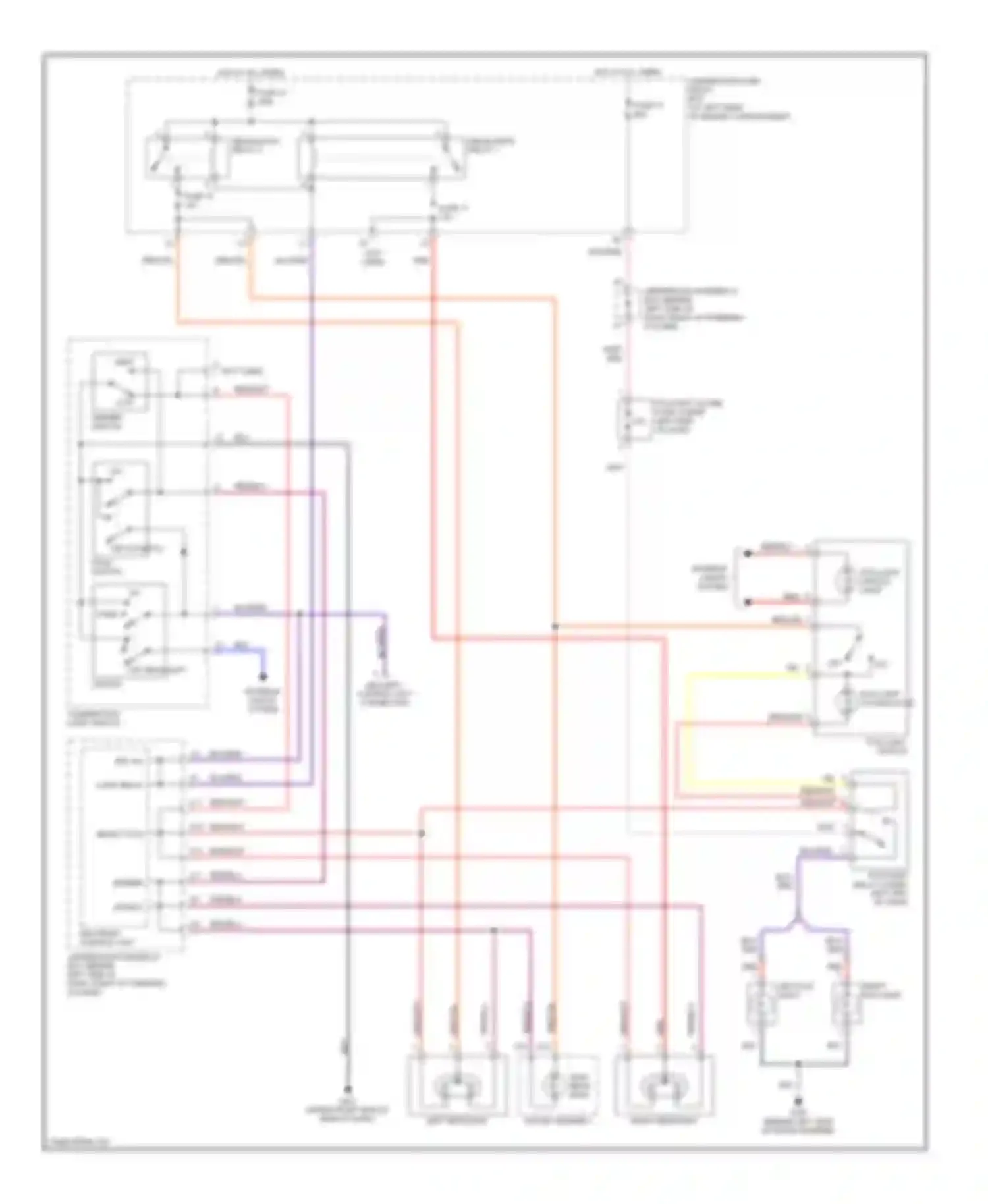 Element Honda YH2 (2003-2006): Headlights circuit, without drl