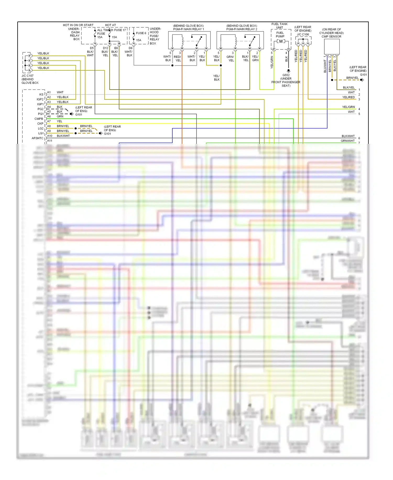 Wiring diagram blu for Honda Element YH2 (2003-2006) (9 of 34)