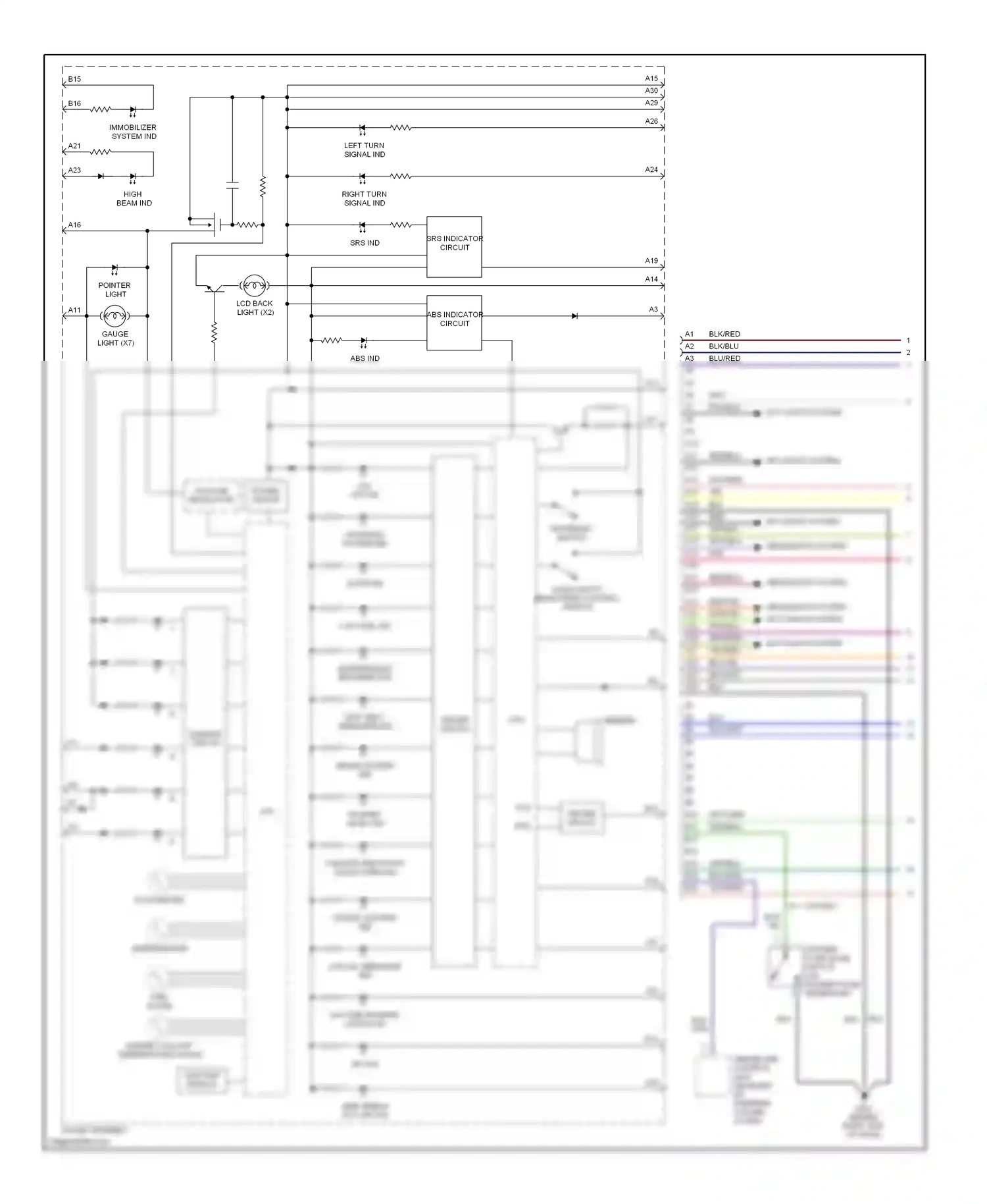 Honda Element YH2 (2003-2006) brake system ind wiring diagram  (1 of 1)