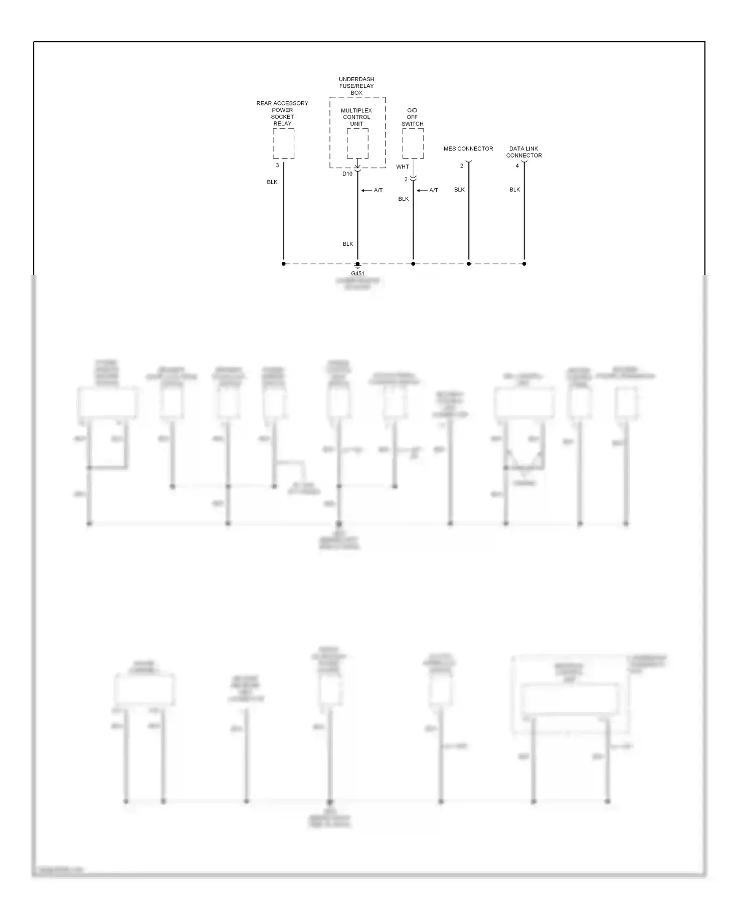 Honda Element YH2 (2003-2006) clutch pedal position switch wiring diagram  (1 of 1)