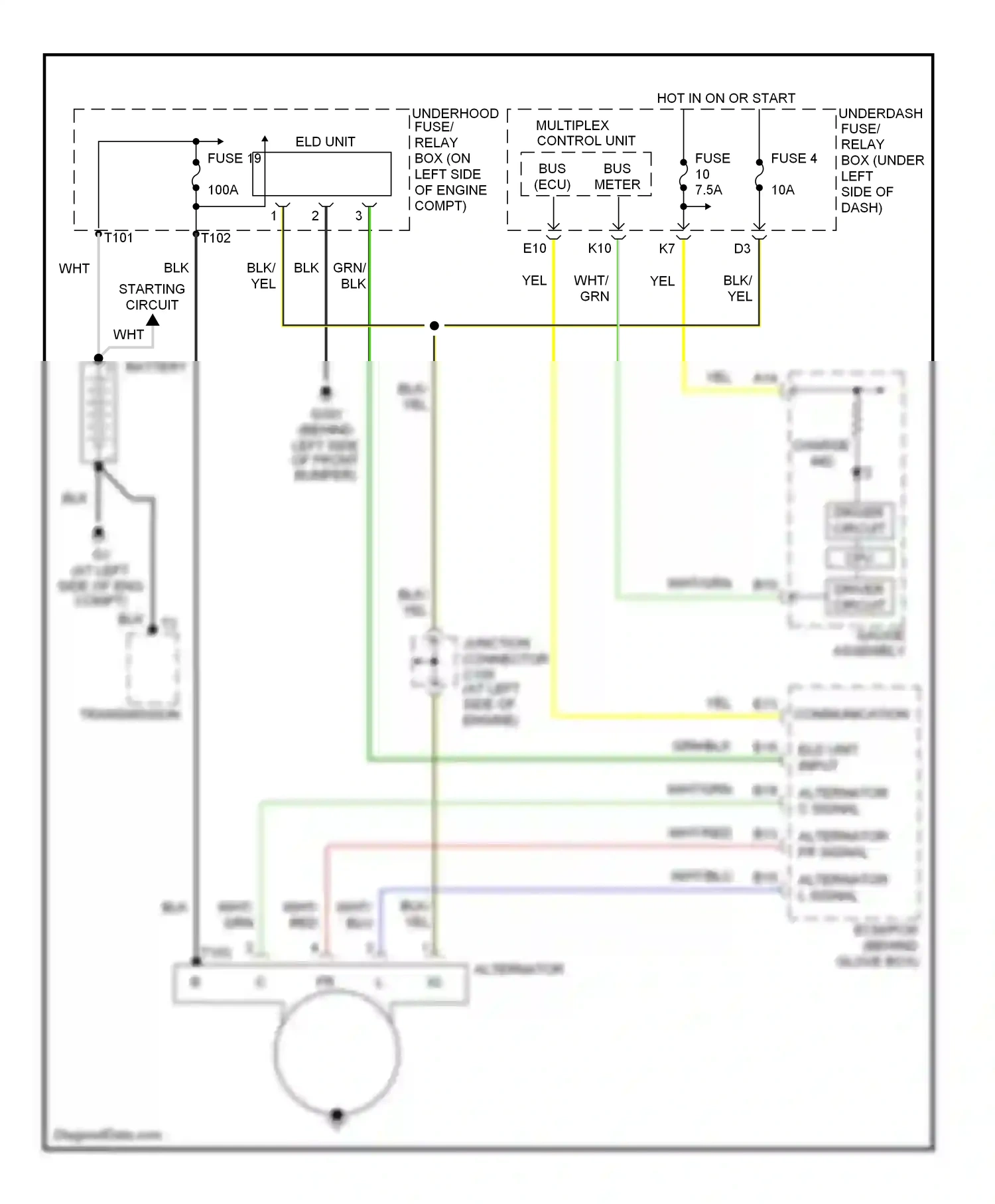 Honda Element YH2 (2003-2006) communication wiring diagram  (1 of 1)