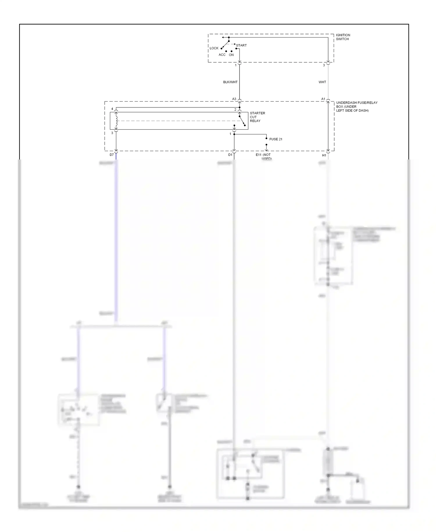 Honda Element YH2 (2003-2006) fuse 21 wiring diagram  (1 of 1)