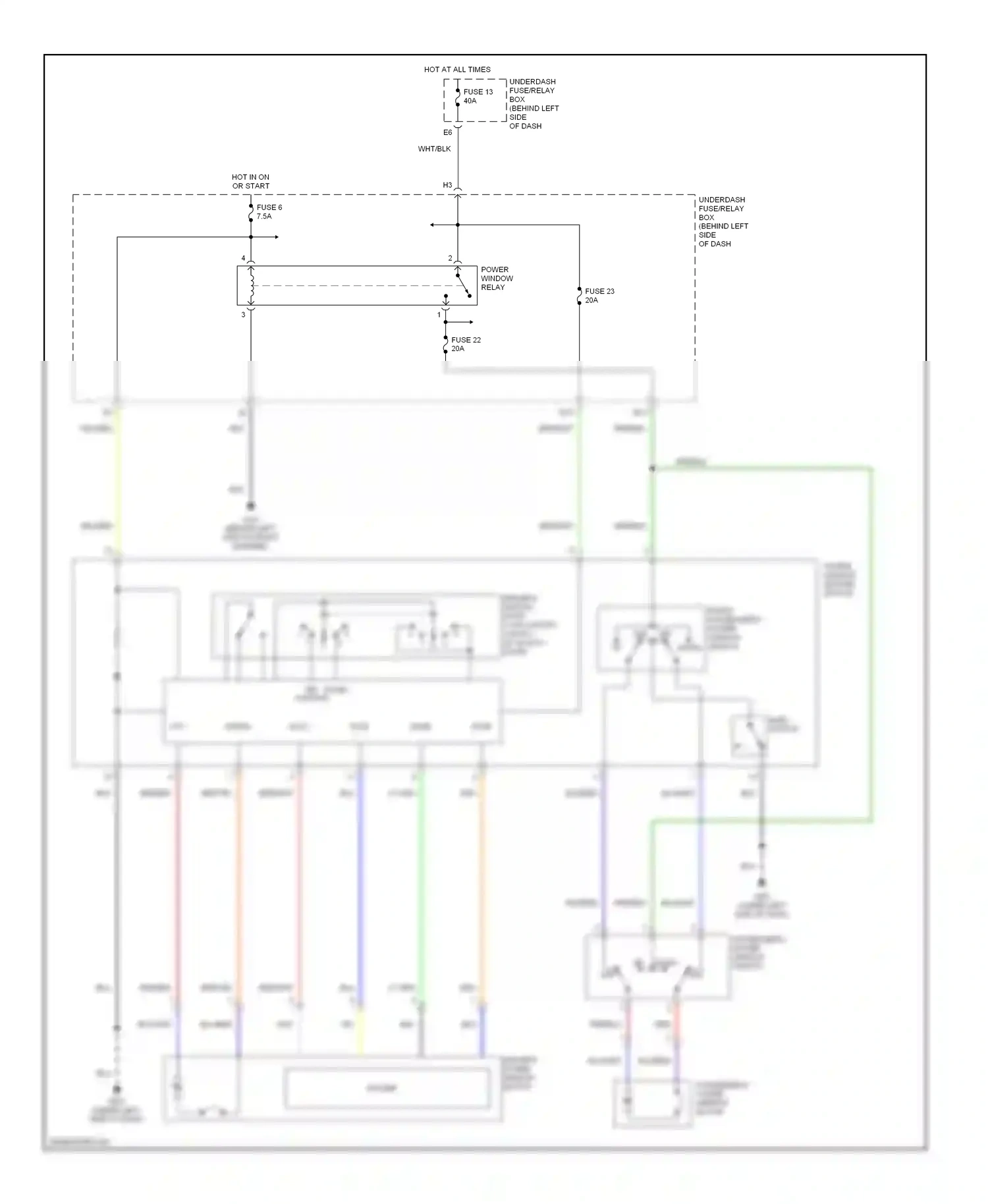 Honda Element YH2 (2003-2006) fuse 22 wiring diagram  (1 of 1)