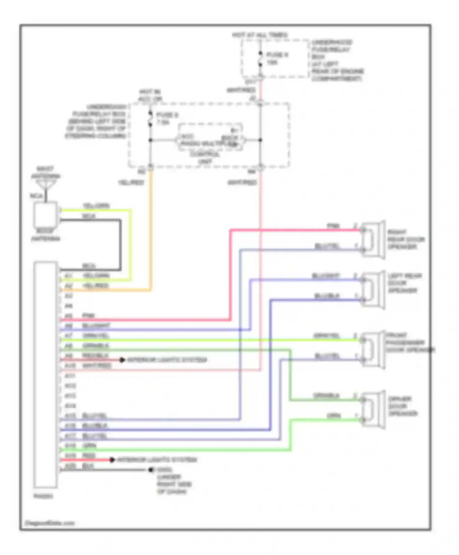 Wiring diagram fuse 9 for Honda Element YH2 (2003-2006) (1 of 14)