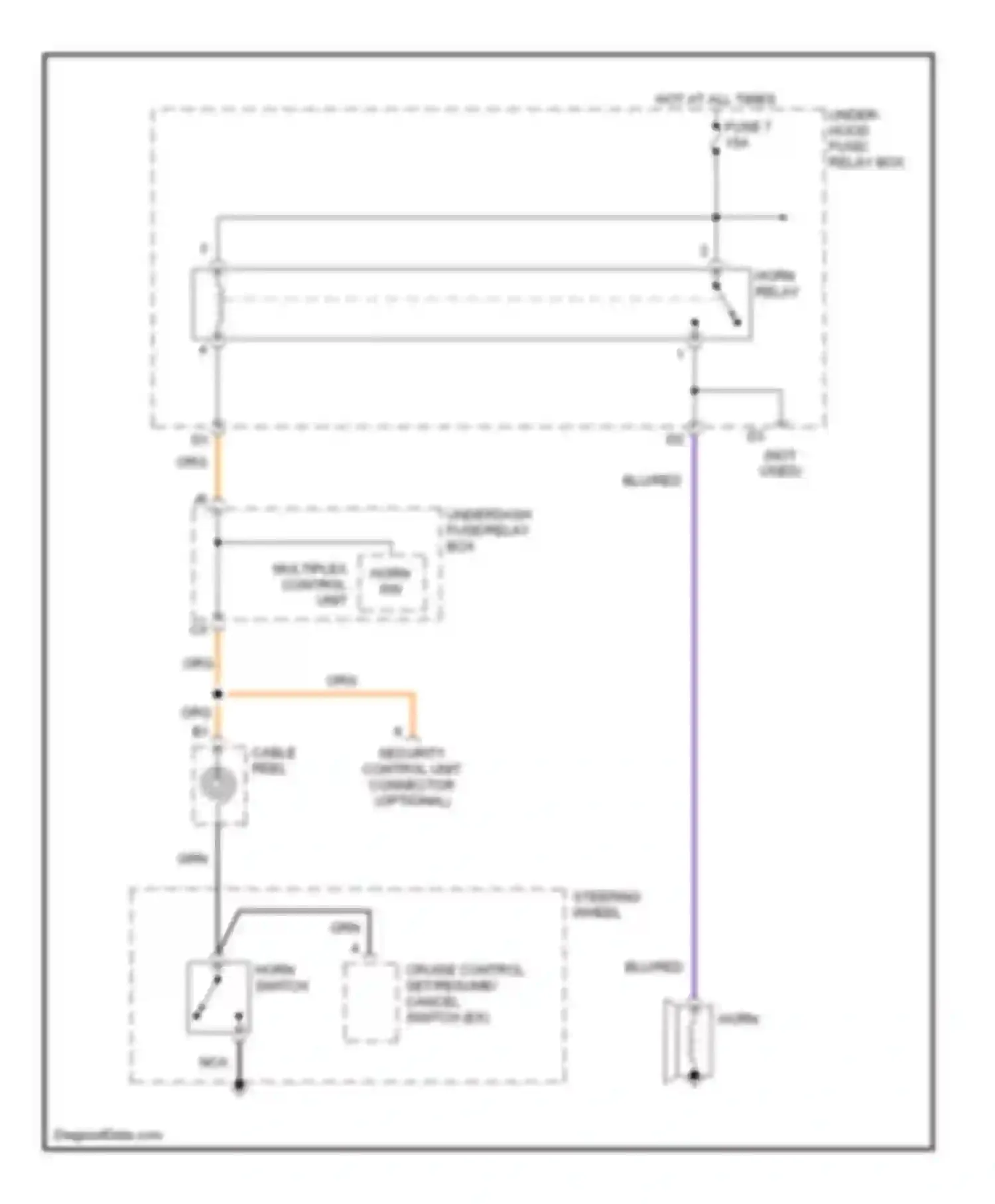 Wiring diagram horn relay for Honda Element YH2 (2003-2006) (3 of 4)