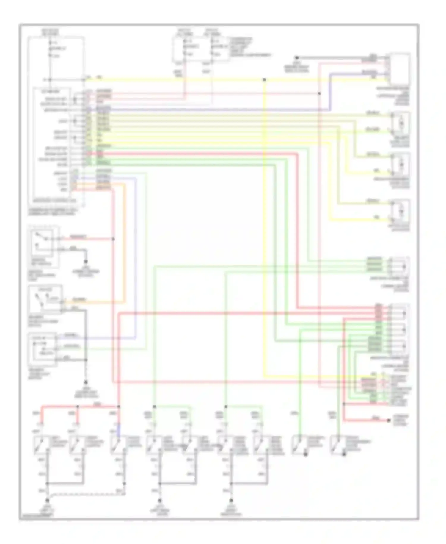 Wiring diagram hatch lock actuator for Honda Element YH2 (2003-2006)