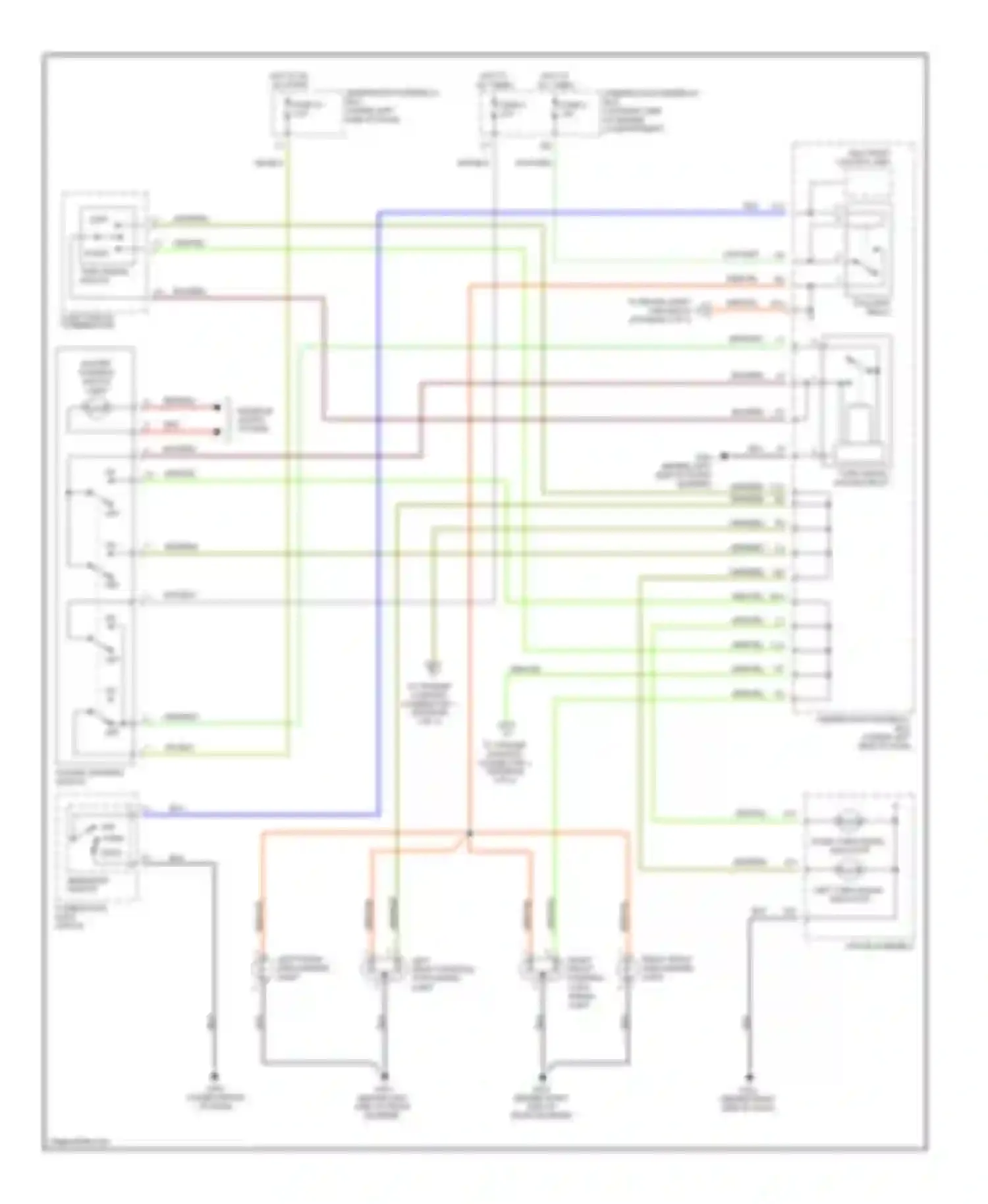 Wiring diagram left front side marker light for Honda Element YH2 (2003-2006)